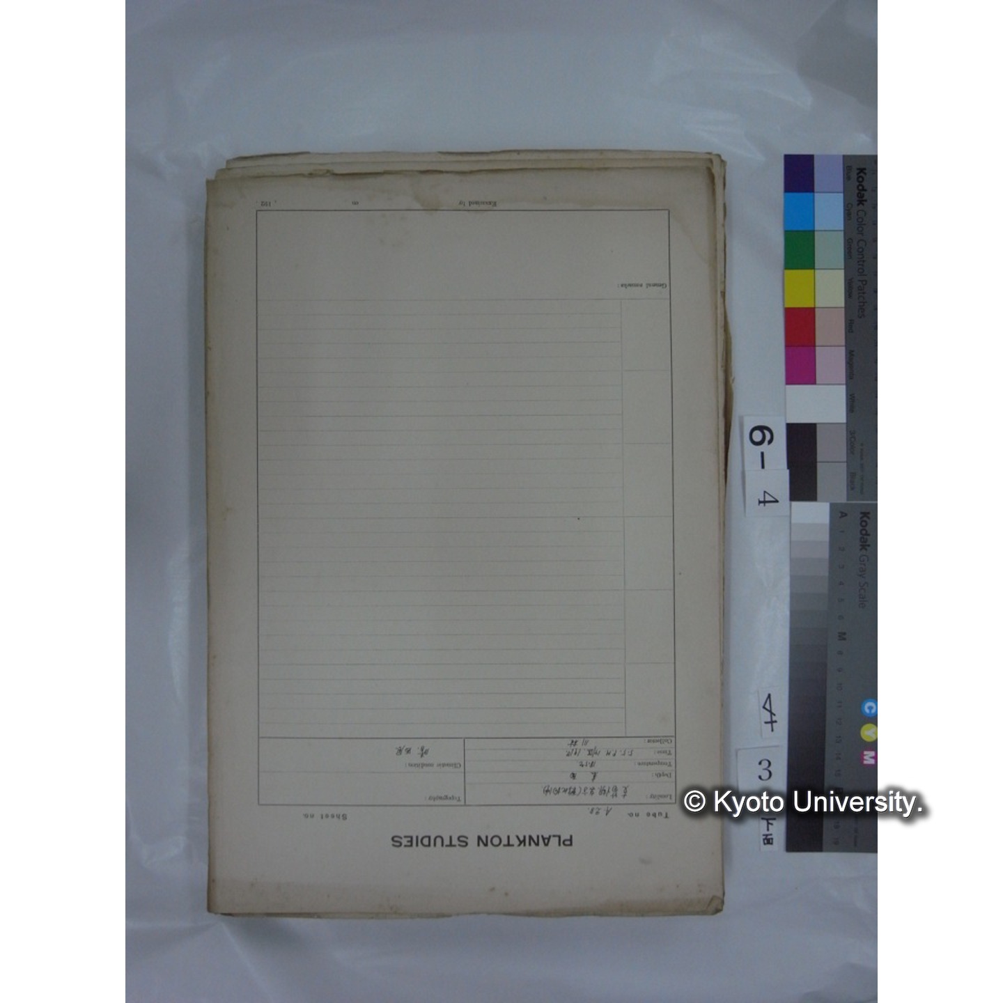 プランクトン標本調査カード (国内各地,採取データのみ) (4)