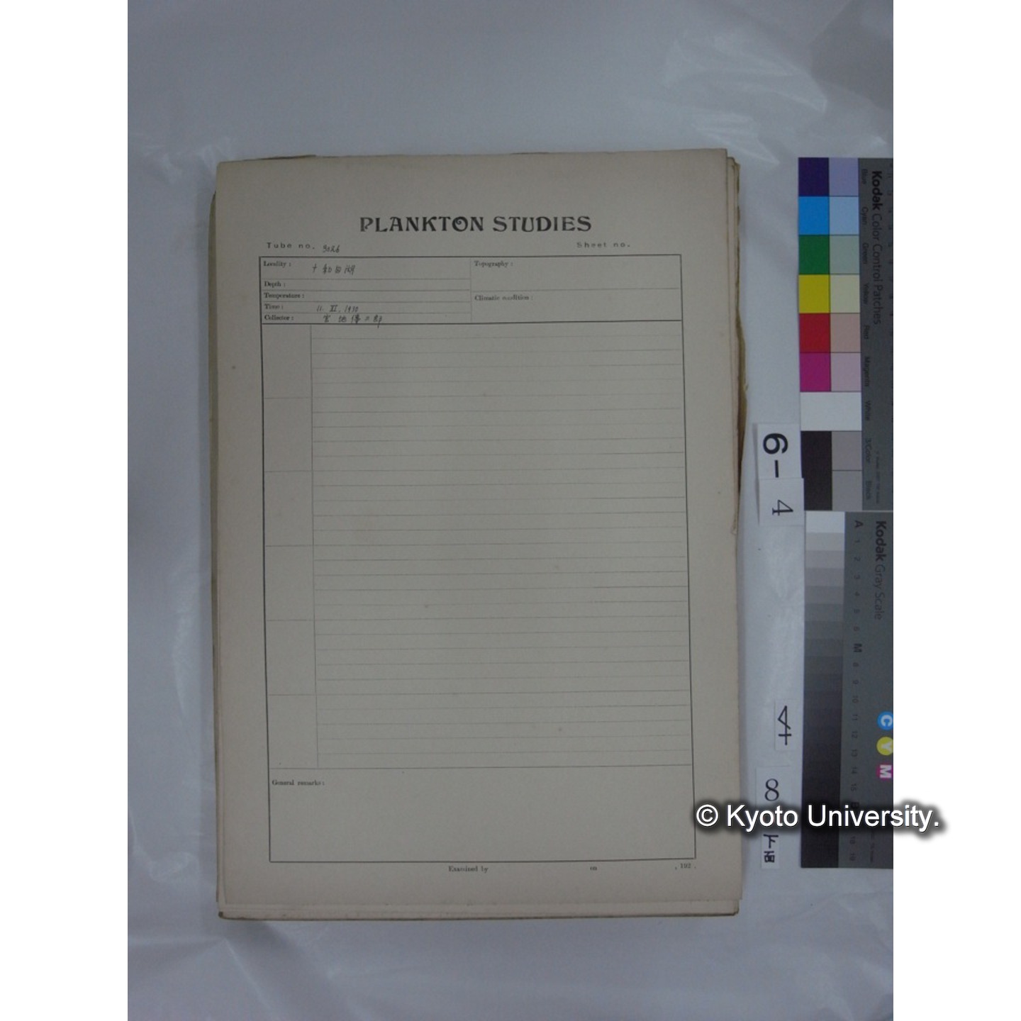 プランクトン標本調査カード (国内各地,採取データのみ) (10)