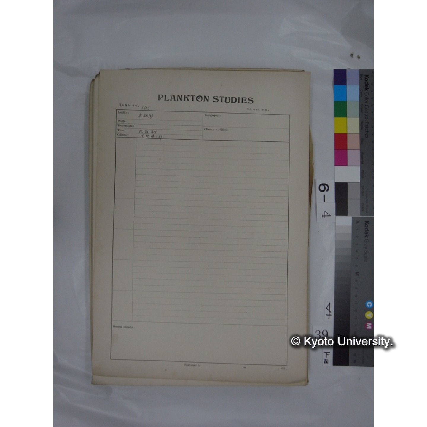 プランクトン標本調査カード (国内各地,採取データのみ) (41)