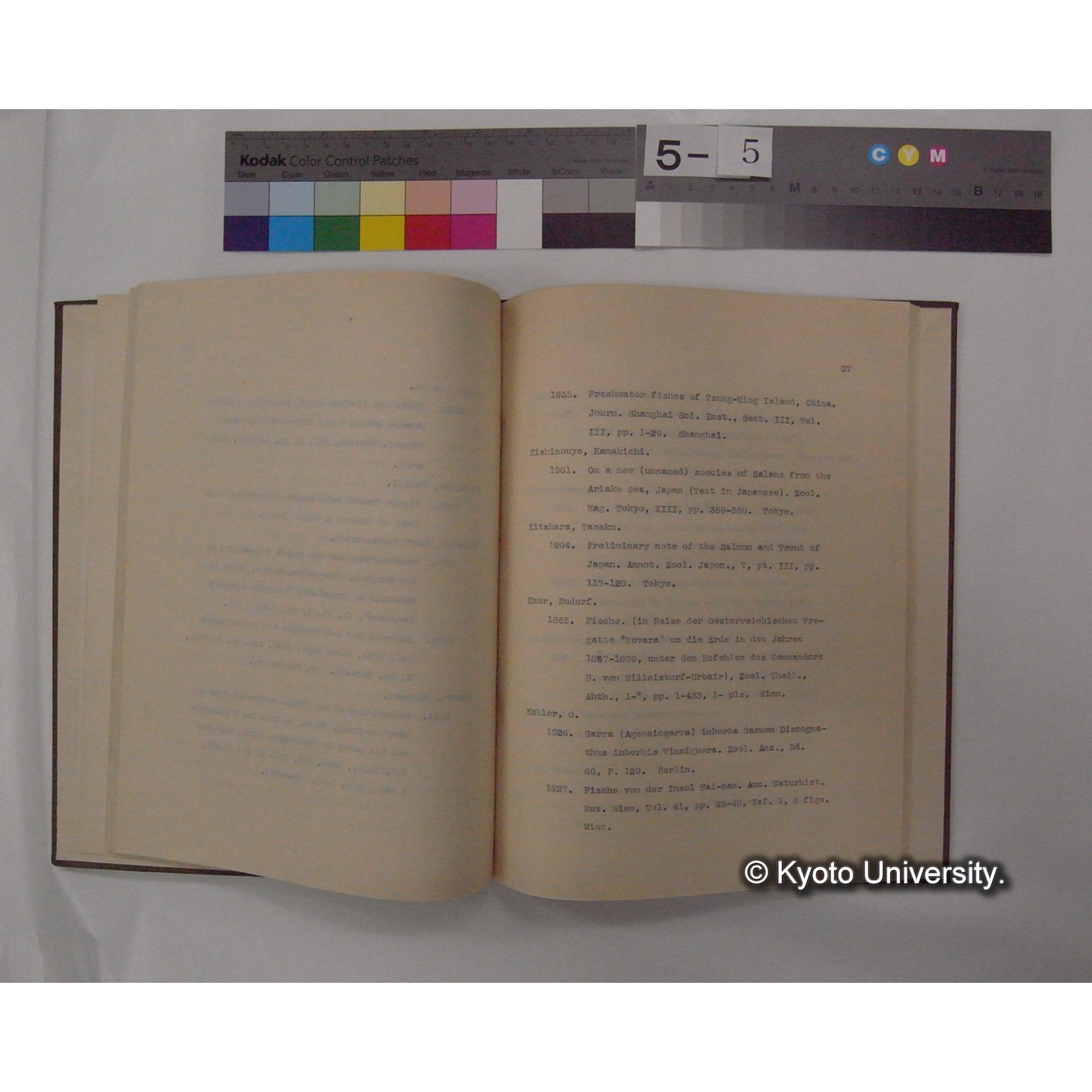 Bibliography of Fresh-Water Fishes of Eastern Asia. (10)