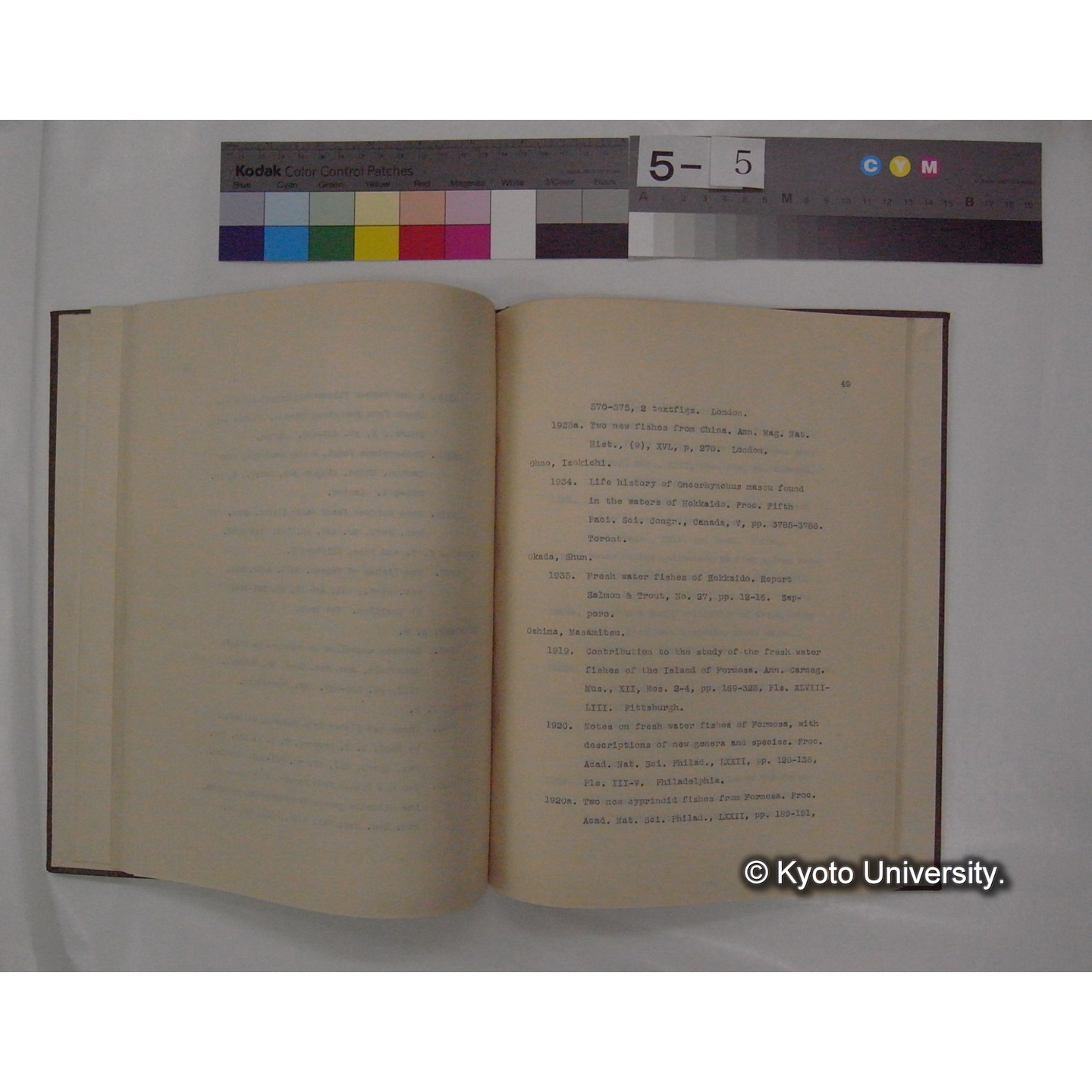 Bibliography of Fresh-Water Fishes of Eastern Asia. (12)