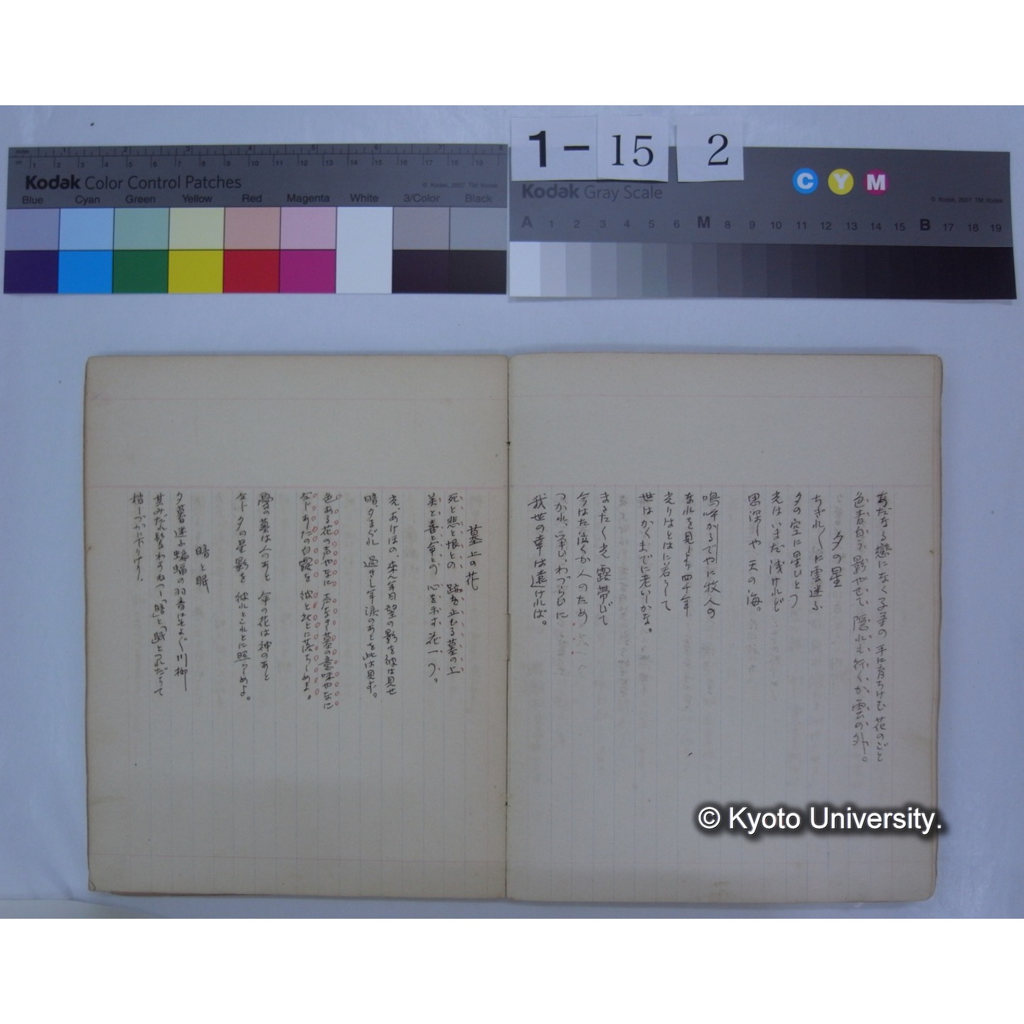 第二集 晩翠 桂月 酔茗 雨江 幼天鵠 東圃 (詩歌書写ノート)　[直筆書写] / (川村多實二) (13)