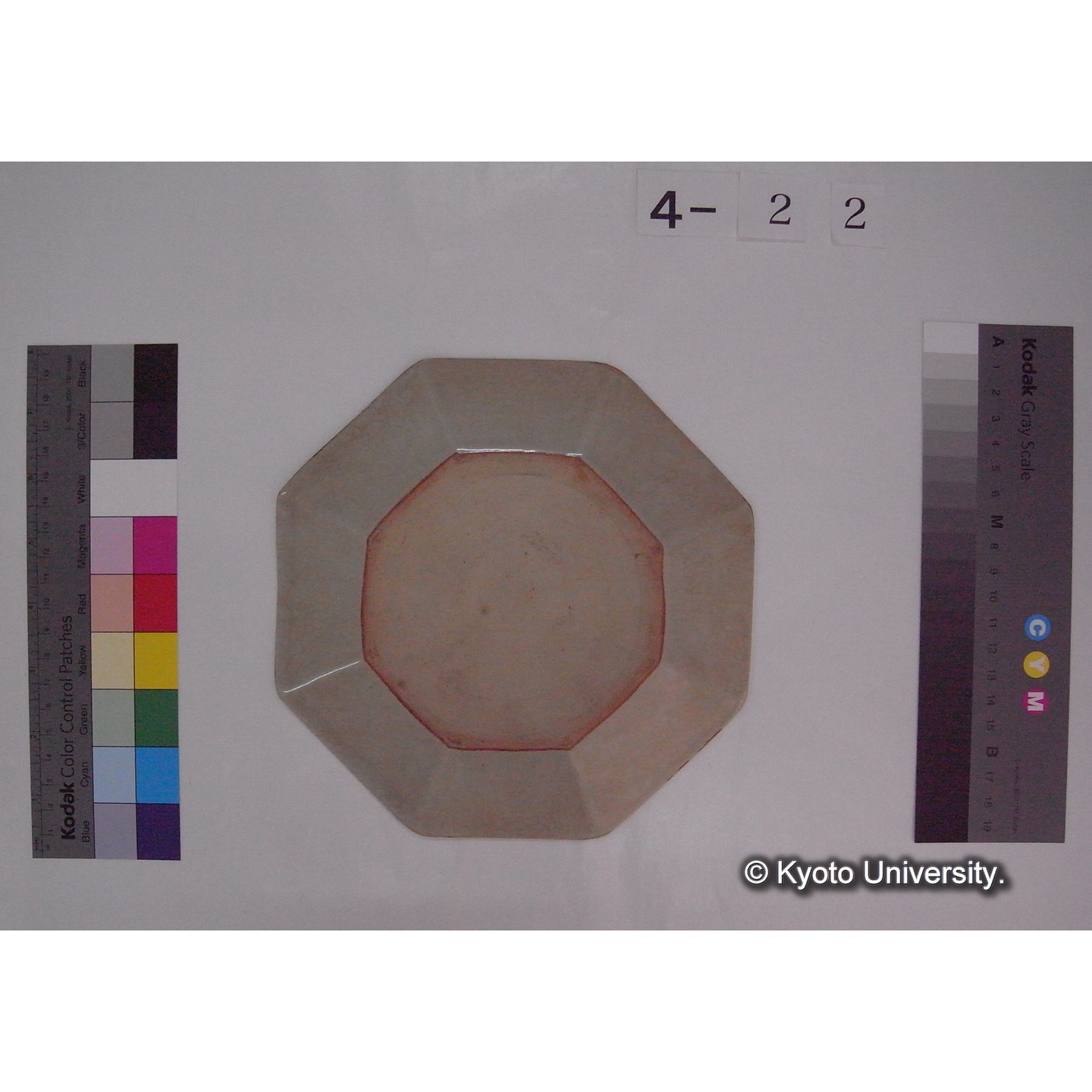 楓図八角皿 / 川村多實二絵付 (4)