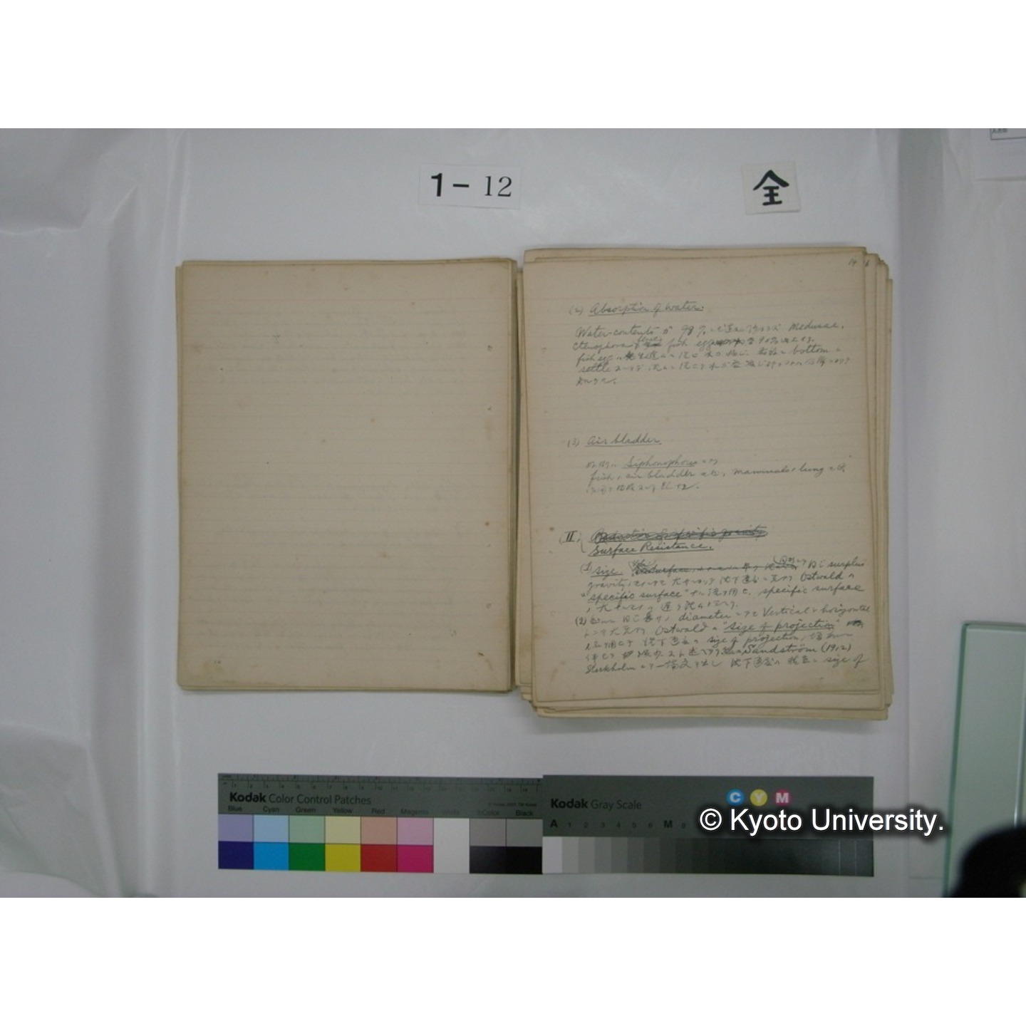 (水生生物) [直筆原稿] / (川村多實二) (25)