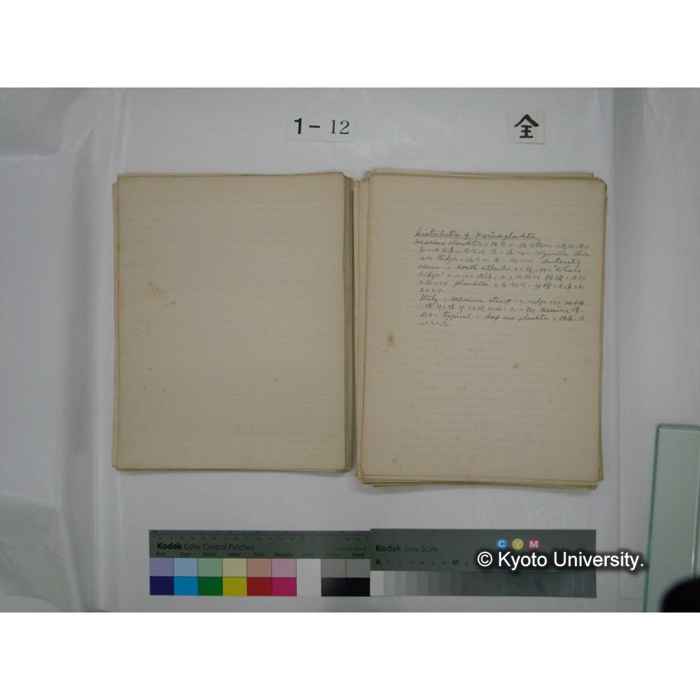 (水生生物) [直筆原稿] / (川村多實二) (44)