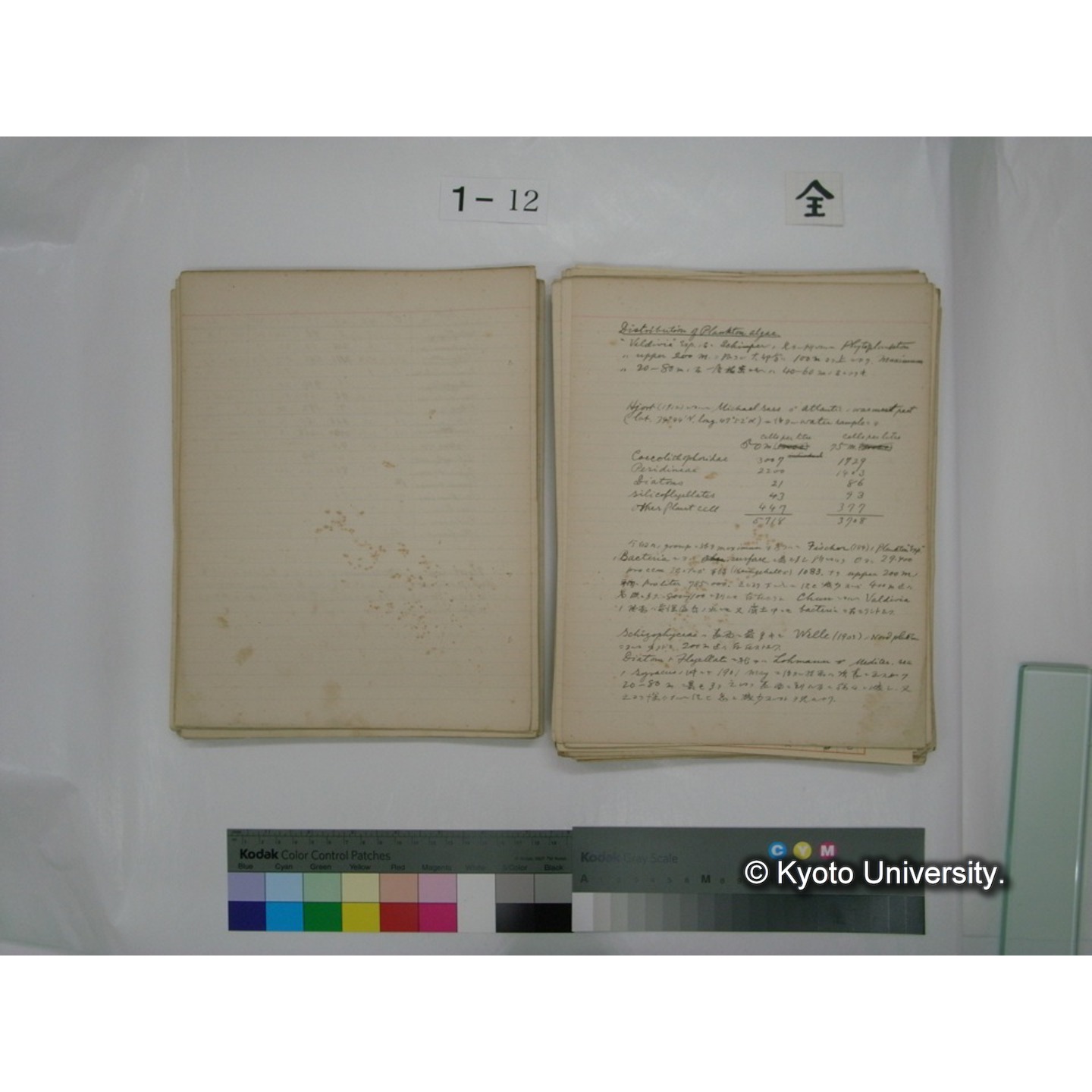 (水生生物) [直筆原稿] / (川村多實二) (62)