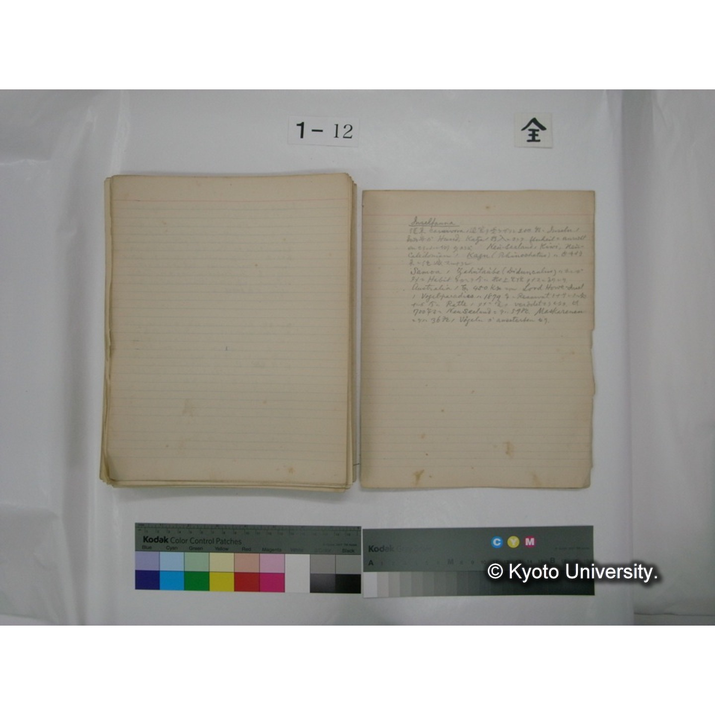 (水生生物) [直筆原稿] / (川村多實二) (149)