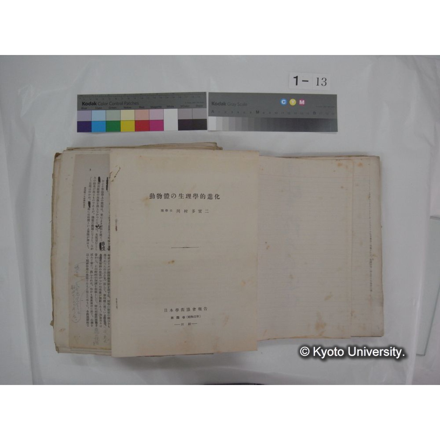 自著旧文 [直筆・著作複写・抜き刷りなど] / 川村多實二 (27)