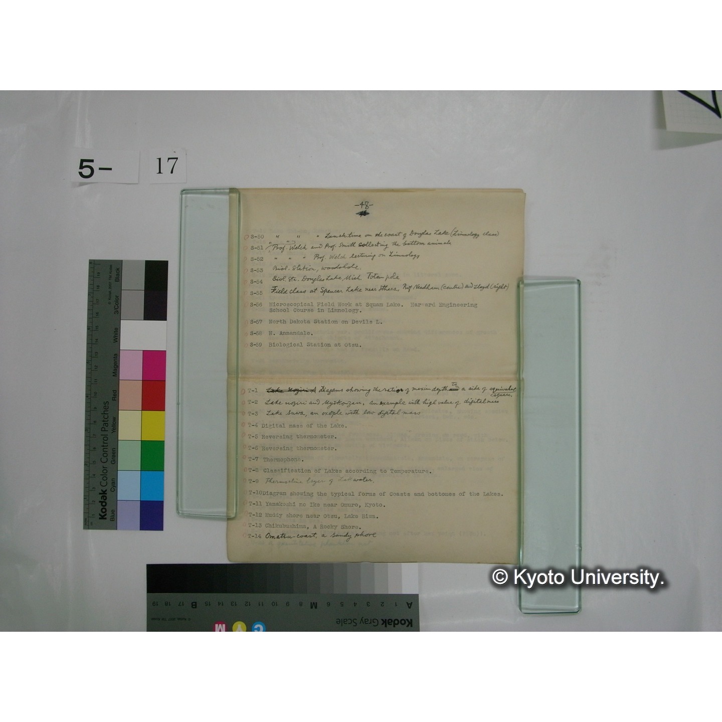 スライド(ガラス種板)リスト (1)