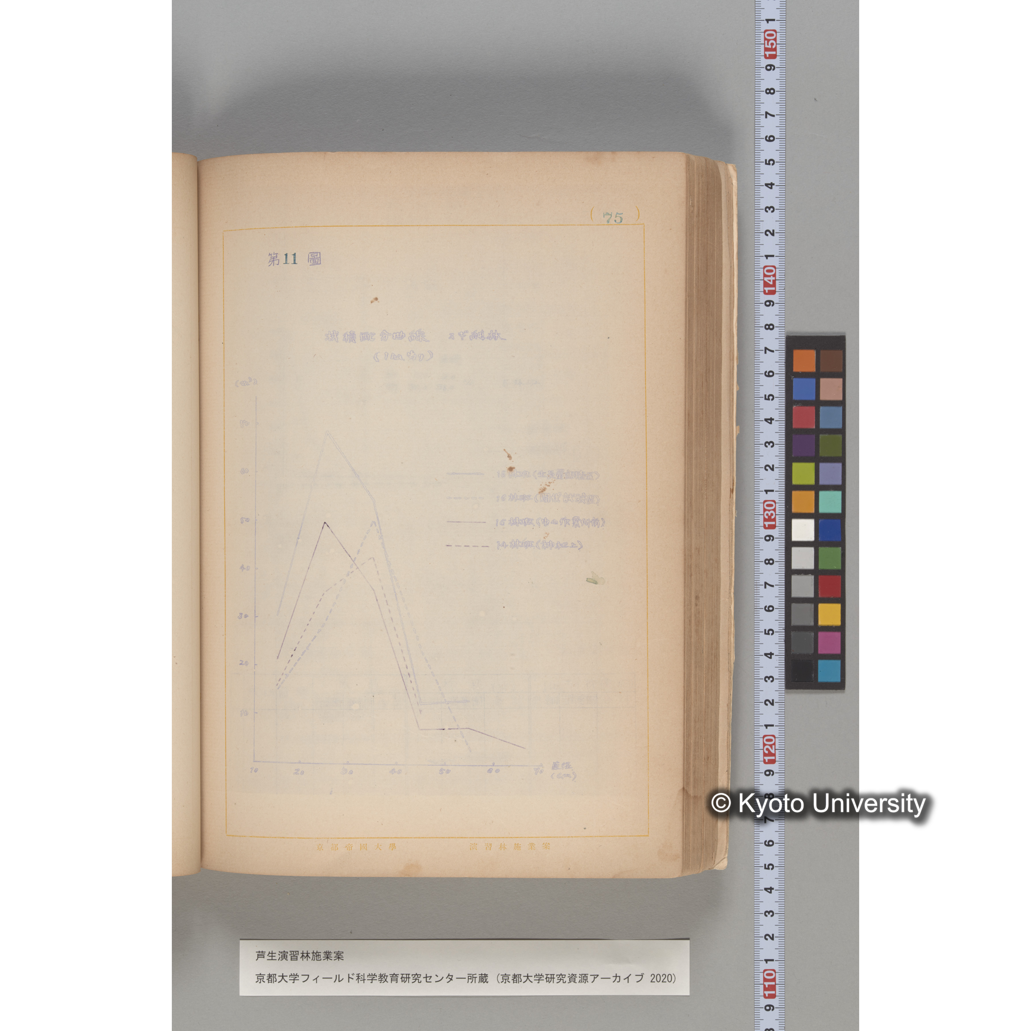 芦生演習林 施業案 実行期間 自昭和5年 至昭和14年. (75)