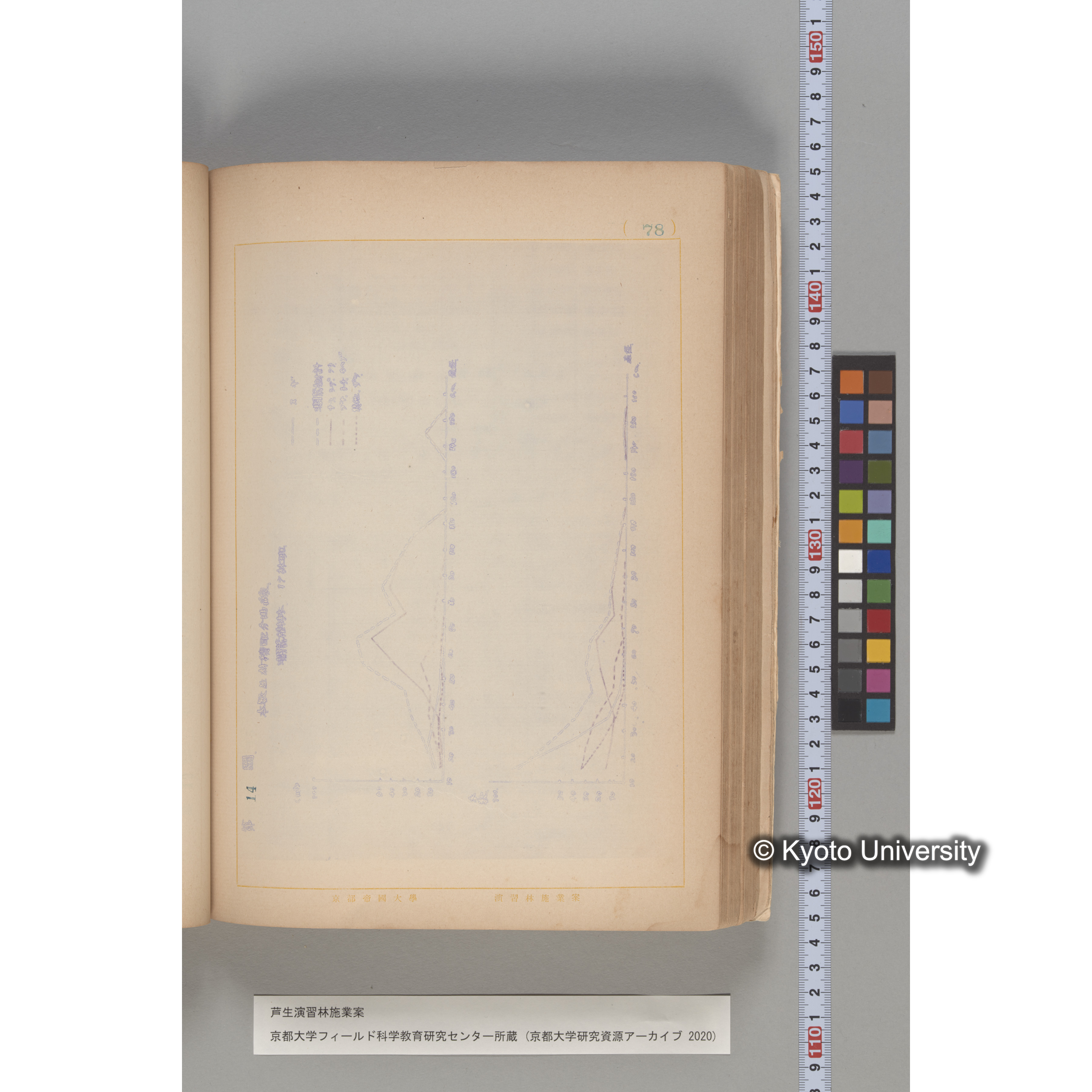 芦生演習林 施業案 実行期間 自昭和5年 至昭和14年. (78)