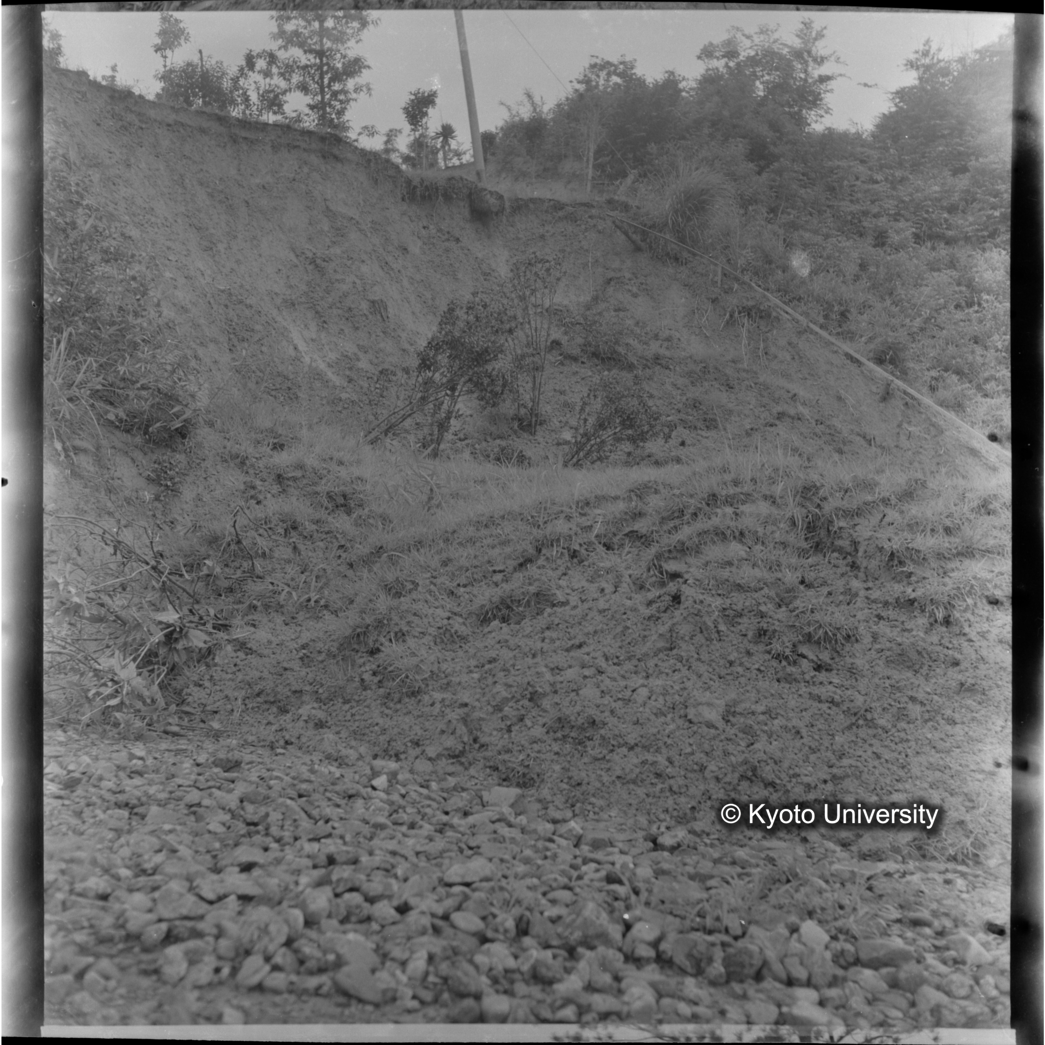 〔昭和26年度水害状況　車道の崩壊〕 (1)