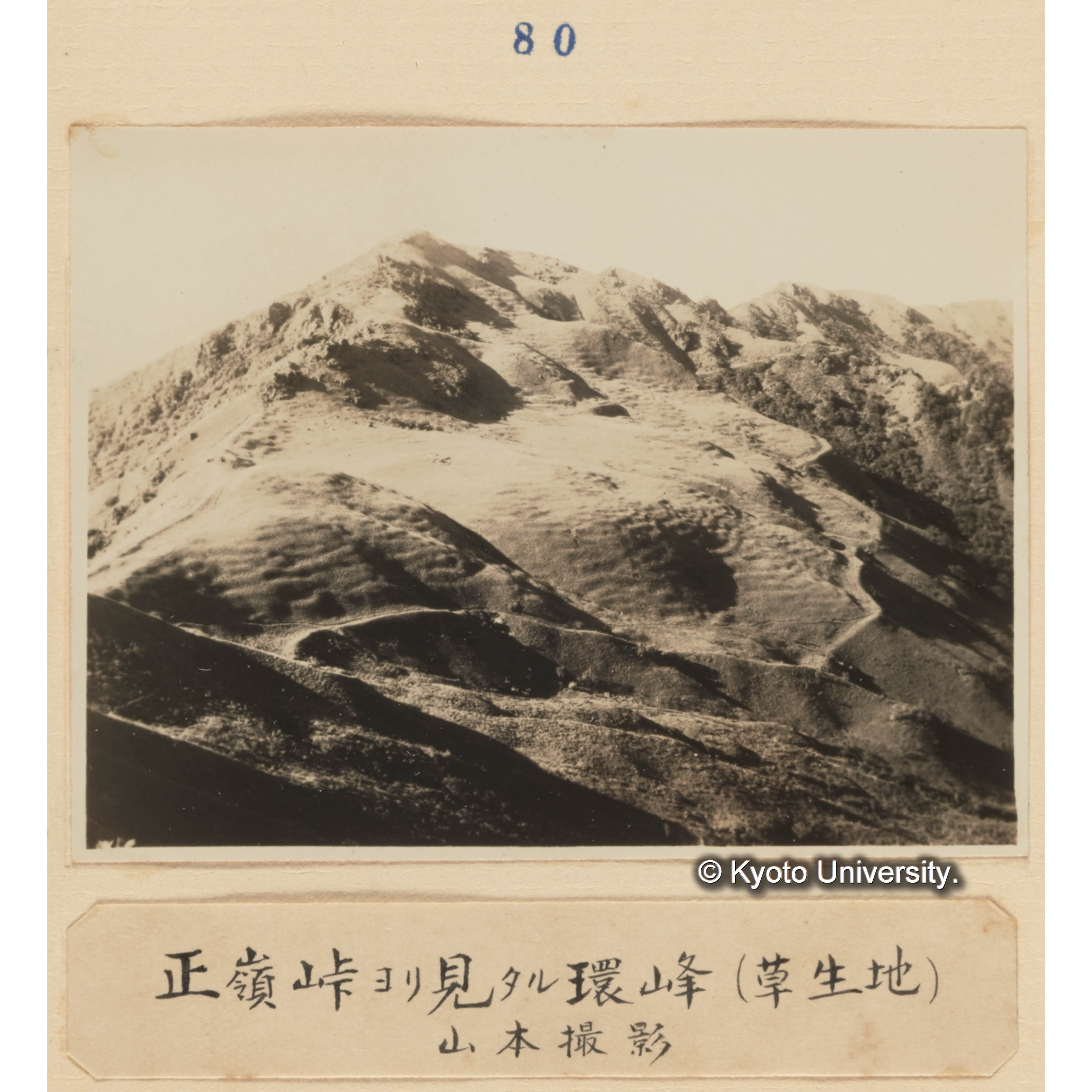 正嶺峠より見たる環峰（草生地）／山本撮影 (1)