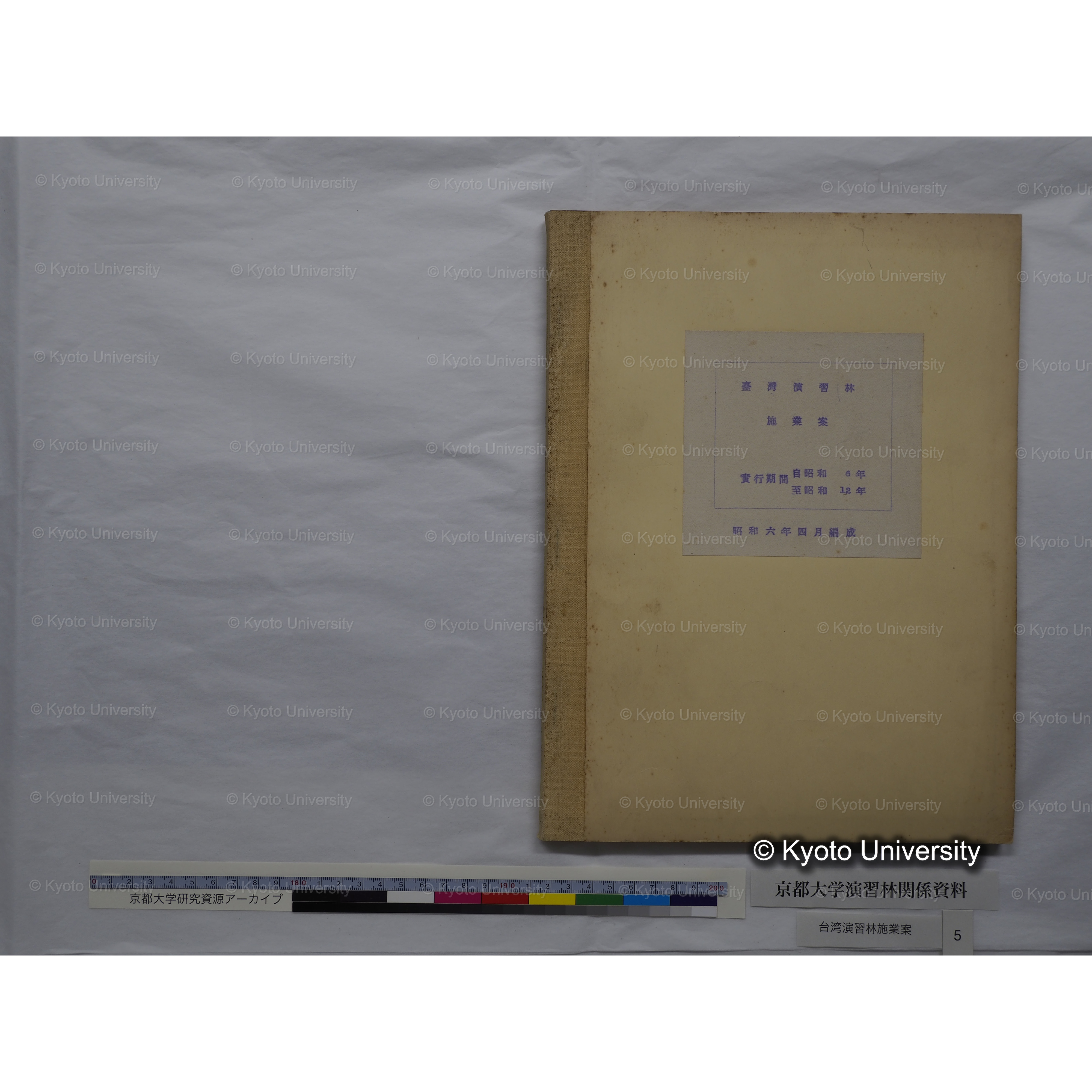 台湾演習林　施業案　実行期間＜自昭和 6年／至昭和12年＞　昭和六年四月編成. (22)