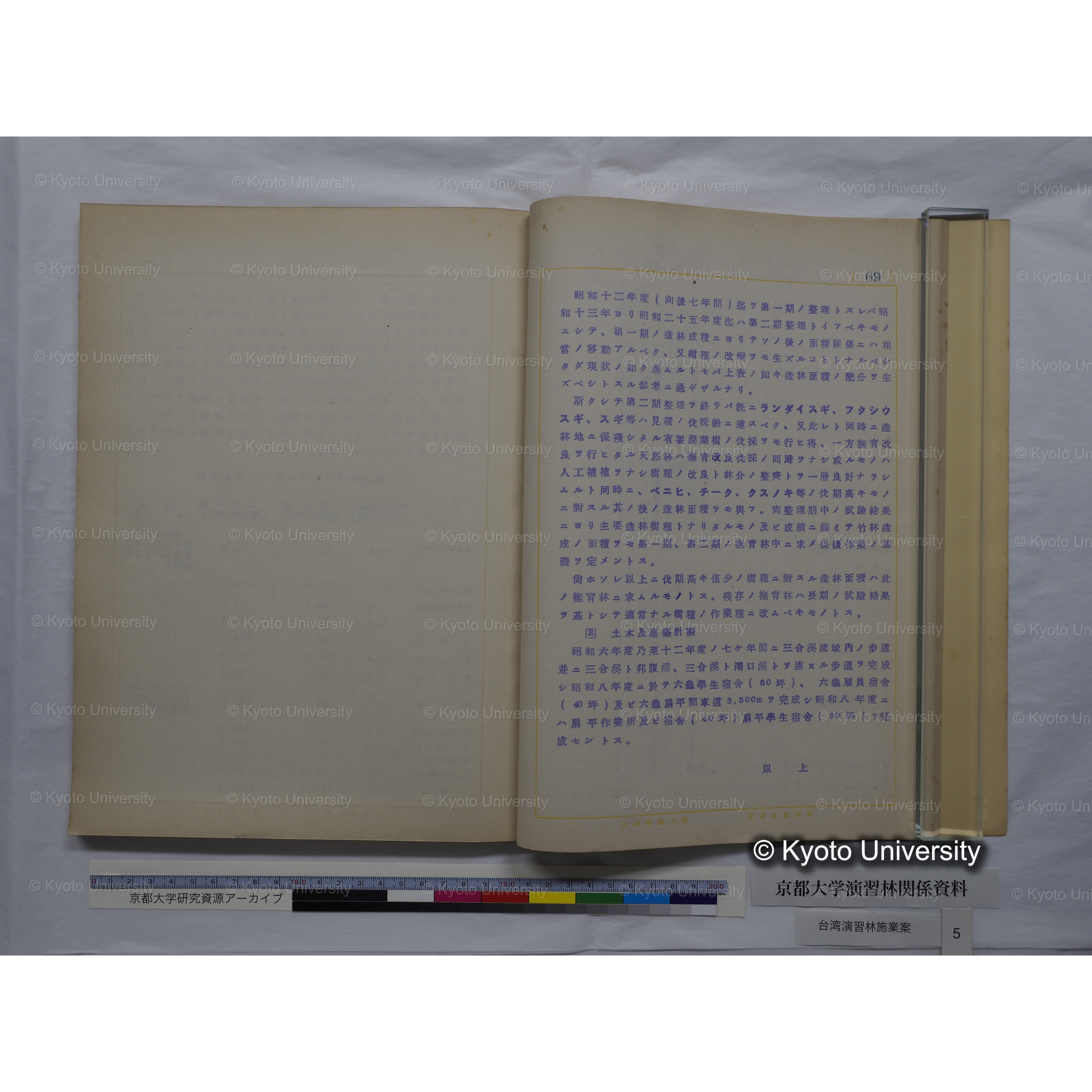 台湾演習林　施業案　実行期間＜自昭和 6年／至昭和12年＞　昭和六年四月編成. (27)