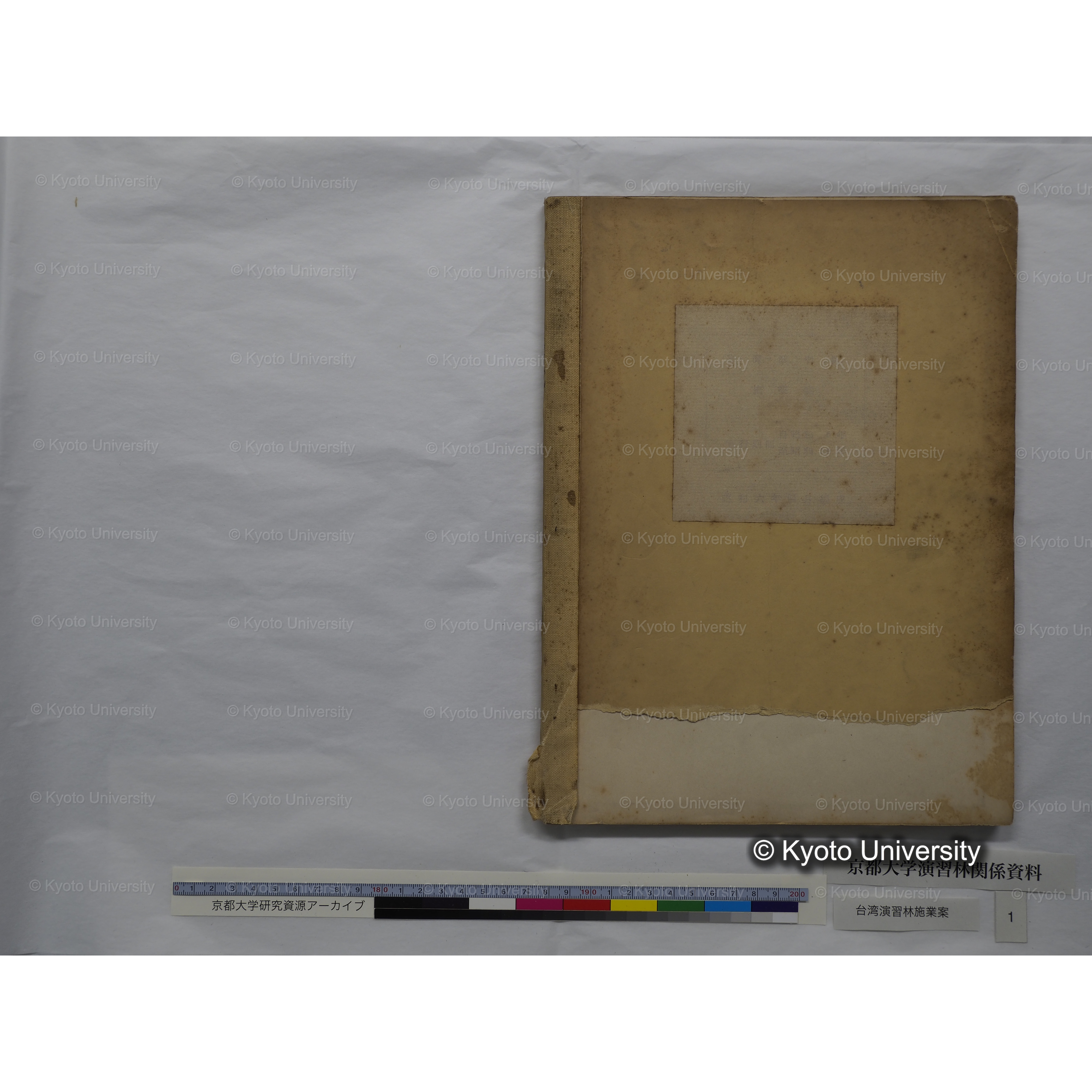 台湾演習林　施業案　実行期間＜自昭和 6年／至昭和12年＞　昭和六年四月編成. (1)