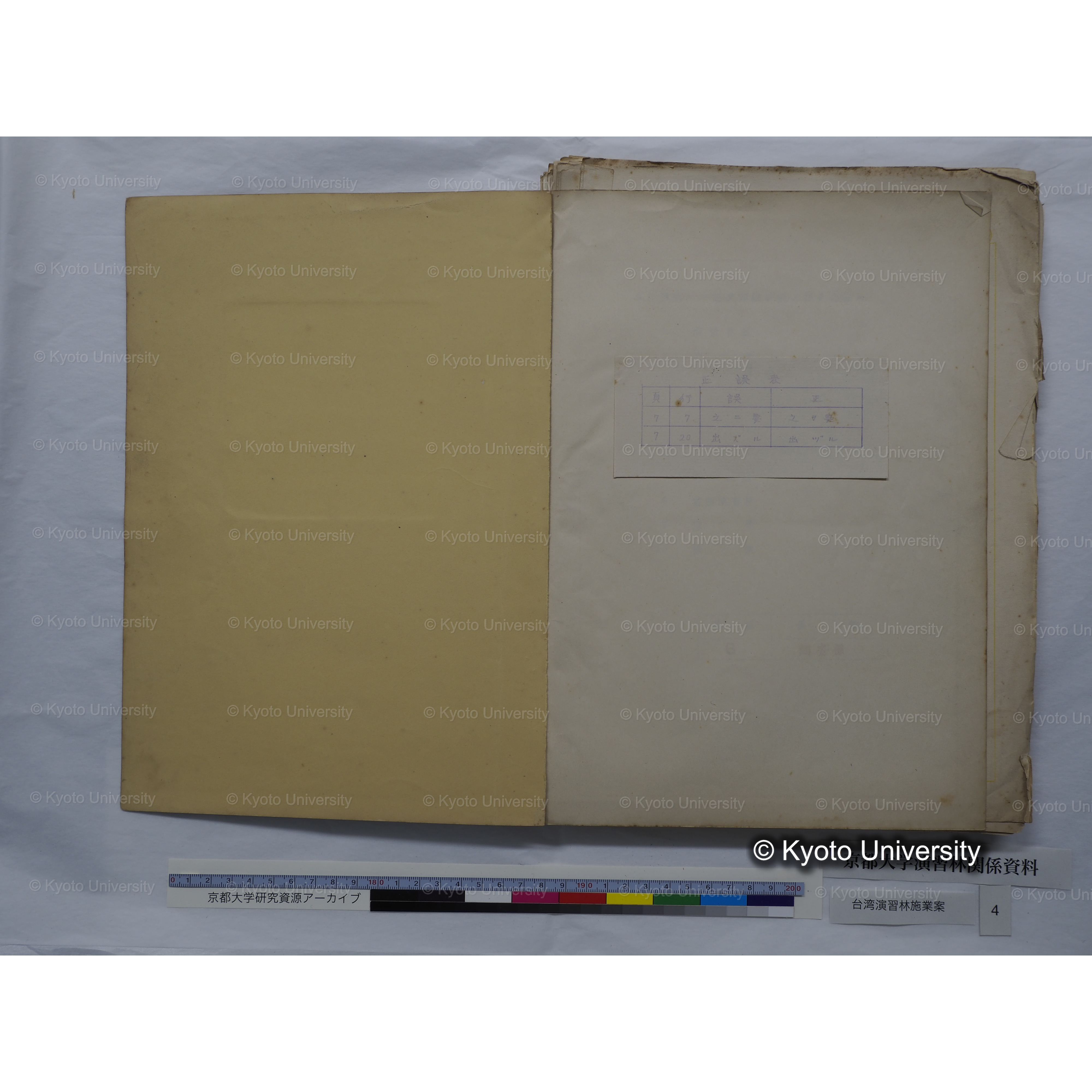 台湾演習林　施業案　実行期間＜自昭和 6年／至昭和12年＞　昭和六年四月編成. (44)