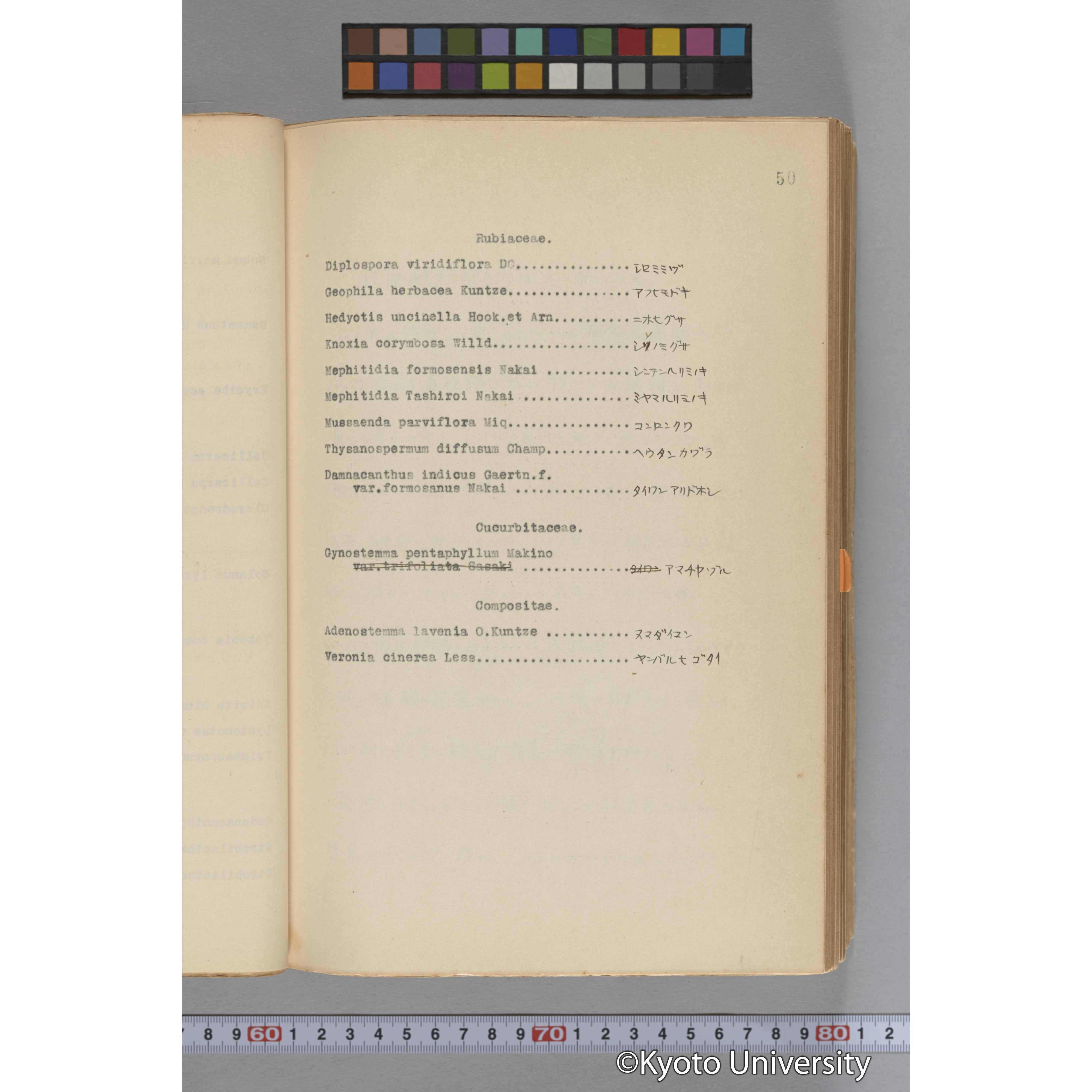 台湾演習林植物調査報告. 第一予報. 1931 植物調査班 (74)