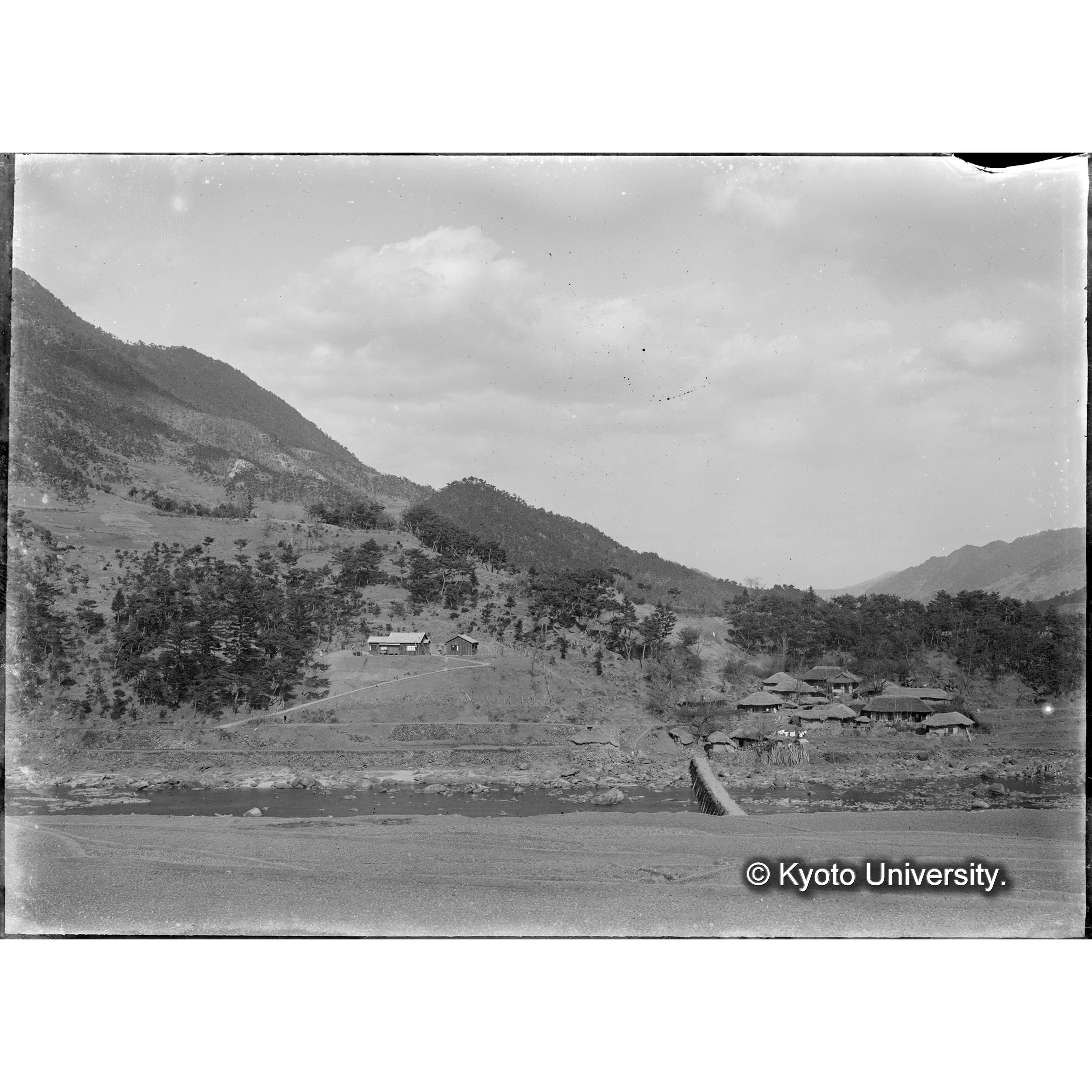 馬川面詰所の遠望　昭和二年三月四日撮影 (1)