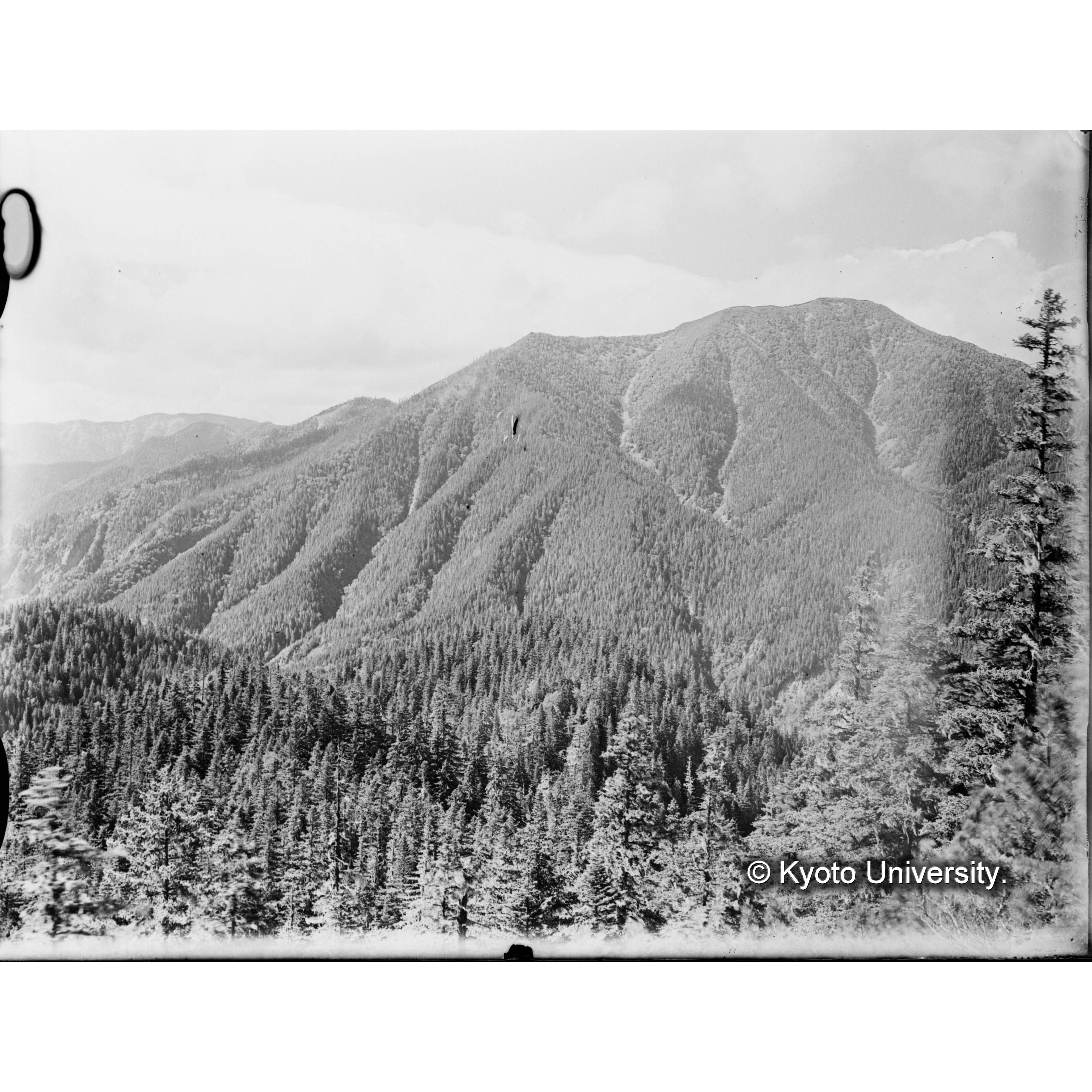 亜屯、前ノ沢流域峰通リ（海抜髙500m）より亜屯山を望む。右方は壁ノ沢。 (1)