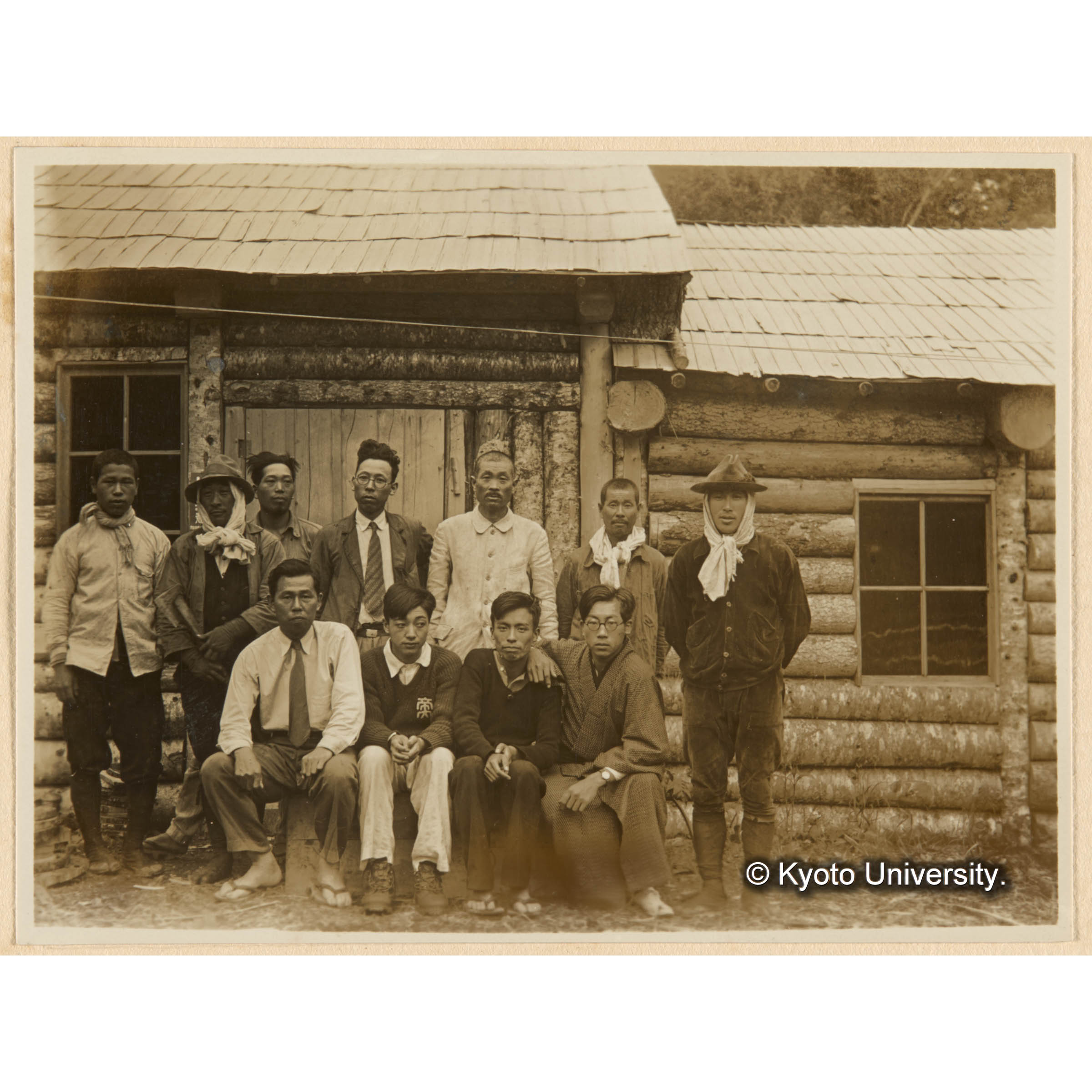 施業案調査隊一行 古丹岸團地 德ノ沢 昭和10年7月28日 (1)