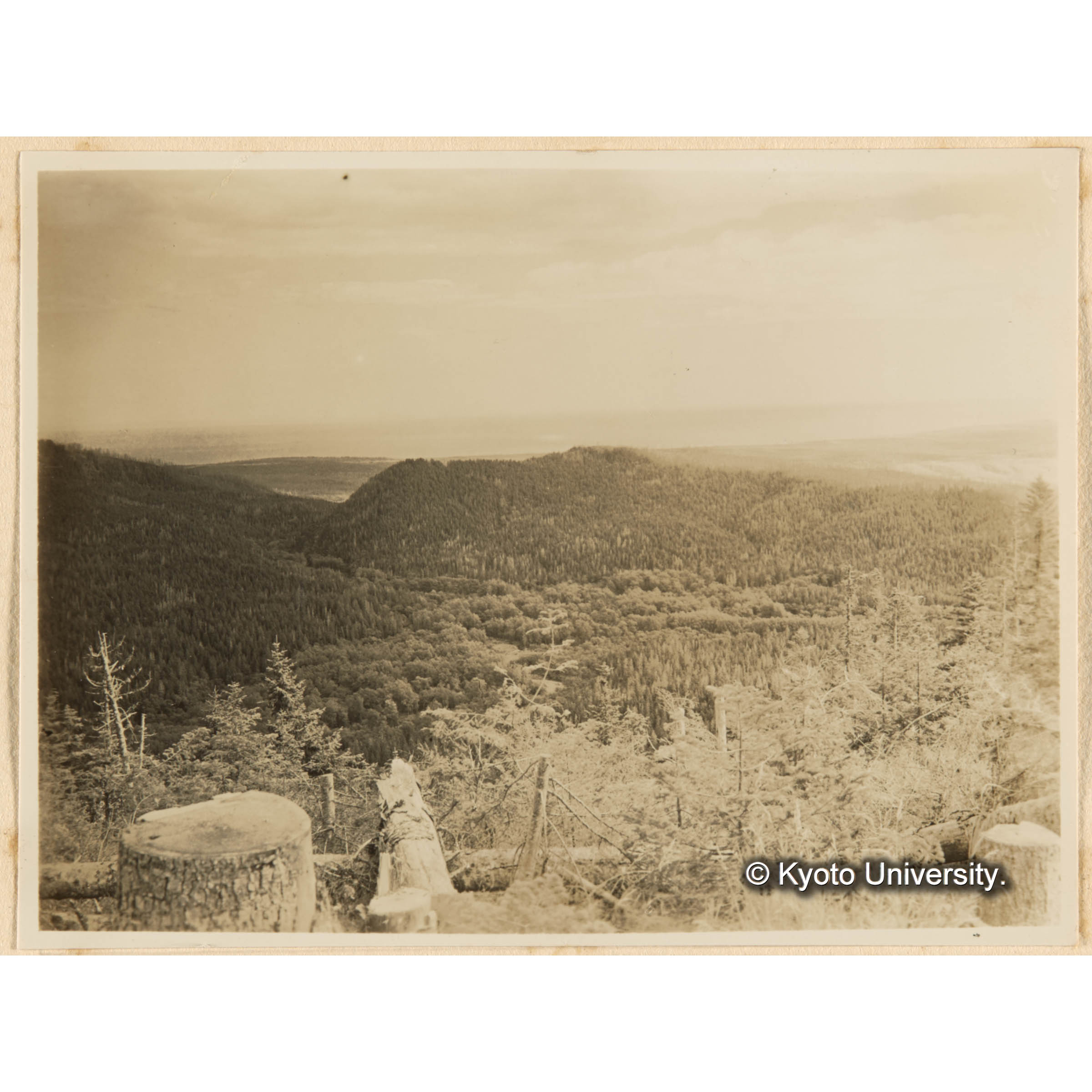 とら川、きばらり川、合流奌附近中山頂上ヨリ　東南方、見晴台北面（中央ハとら川、きばらり川合流奌） (1)