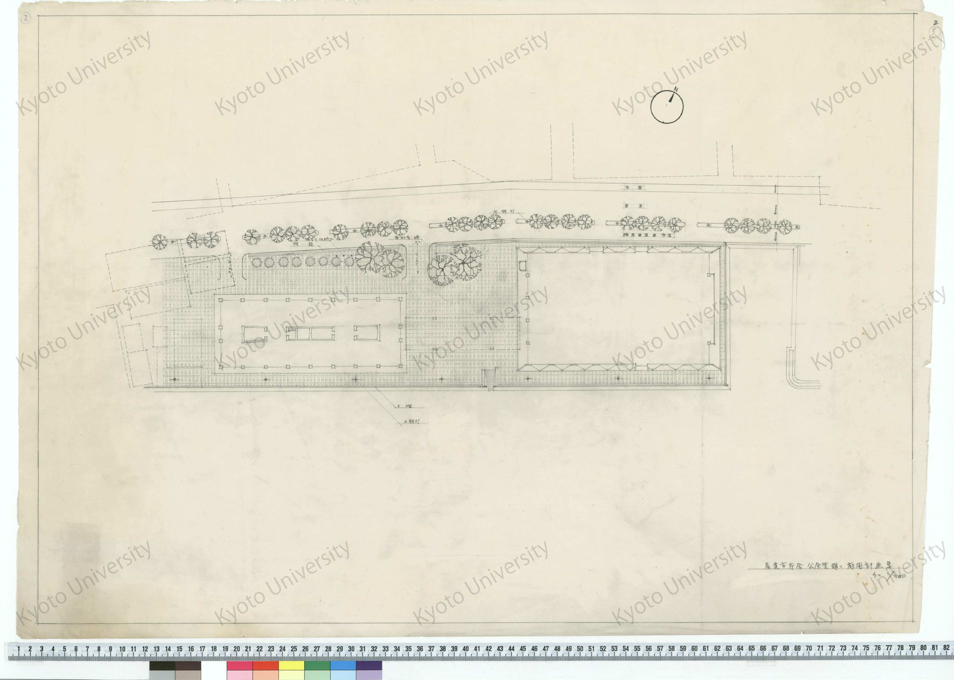 尾道市庁舎 公会堂廻り 庭園計画案_S=1/300 (1)