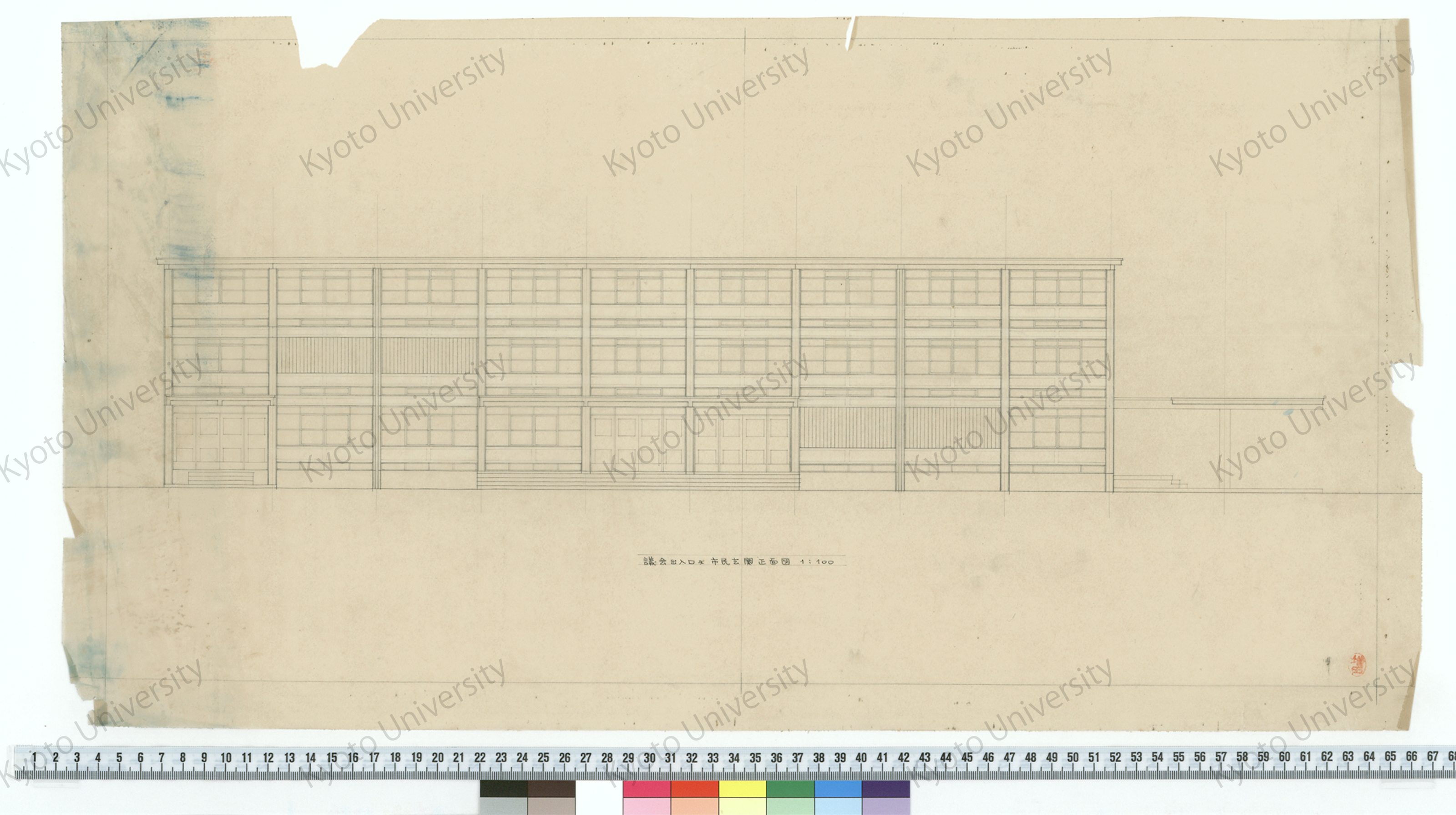 議会出入口及市民玄関正面図_1:100_増田 (1)