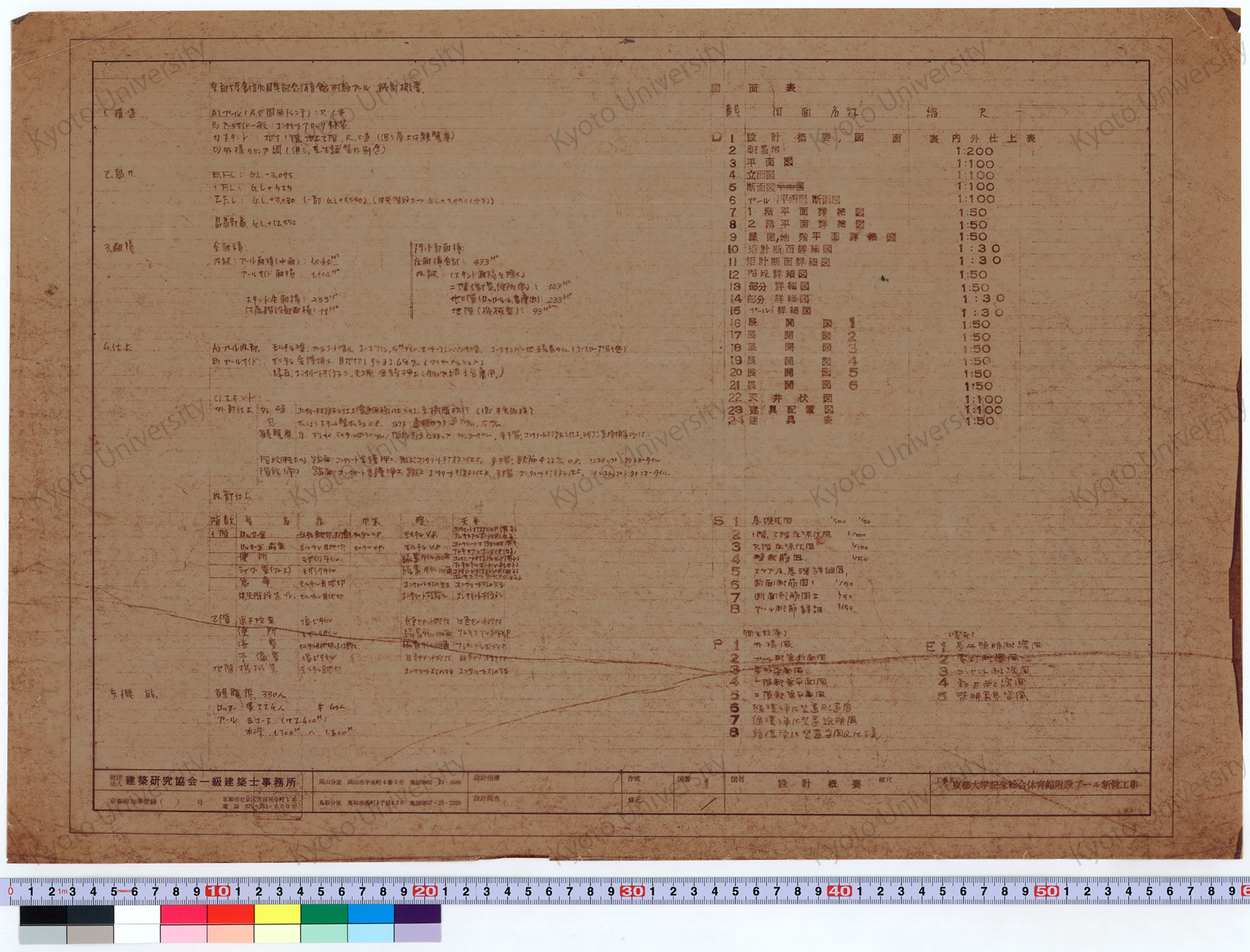 京都大学記念総合体育館附設プール新営工事_設計概要_1_増田（設計指導）, 前田 (1)