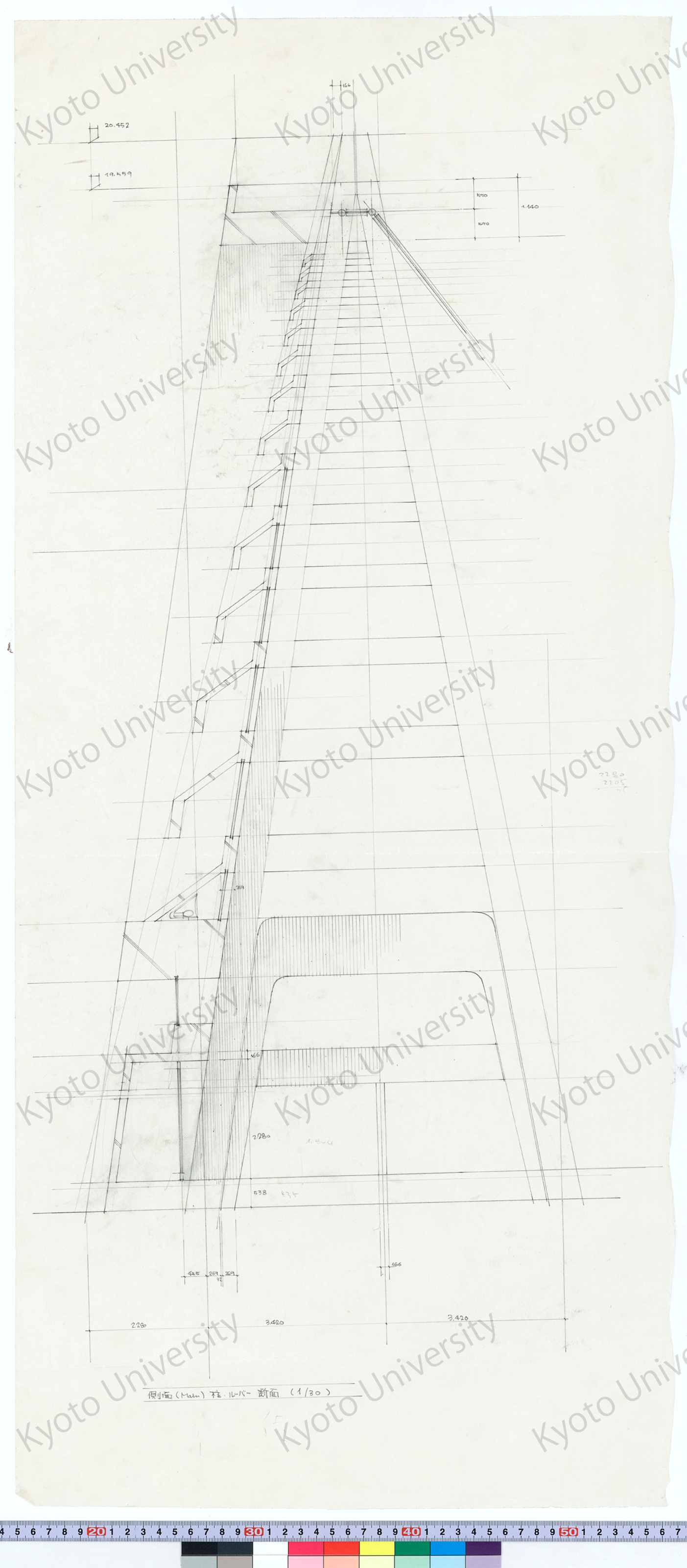 側面（Main） 柱・ルーバー断面_1/30 (1)