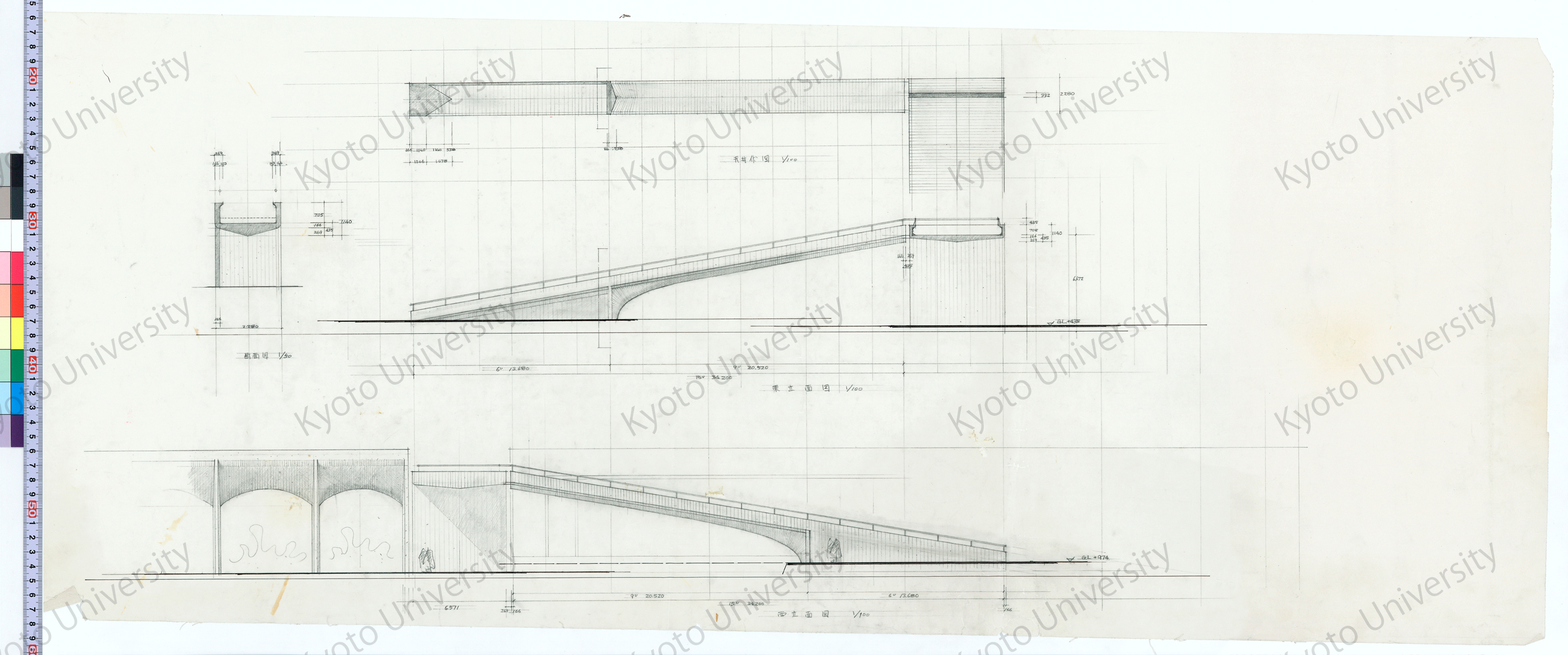 天井伏図_1/100_東立面図_1/100_西立面図_1/100_断面図_1/50 (1)