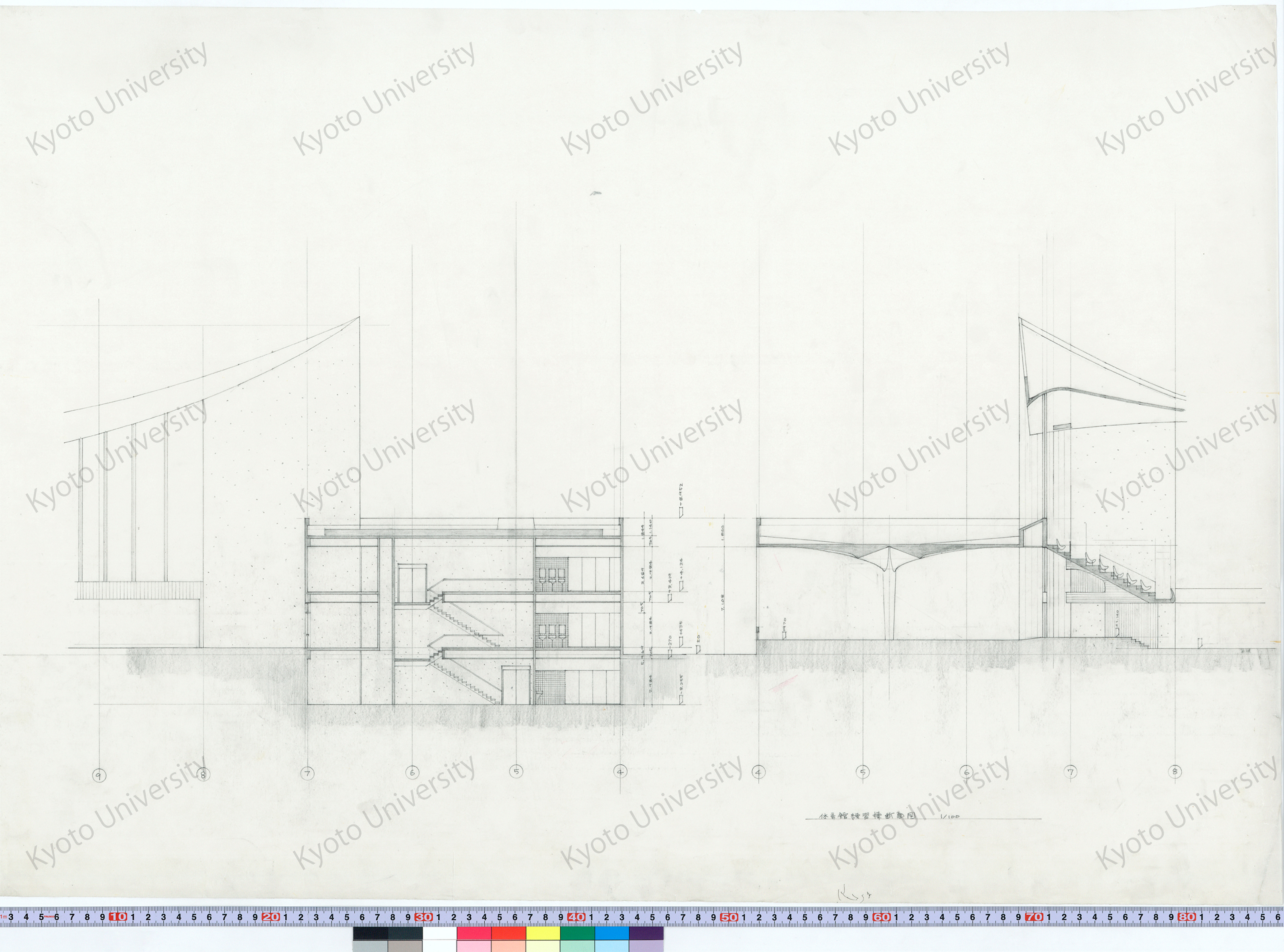 体育館練習棟断面図_1/100 (1)