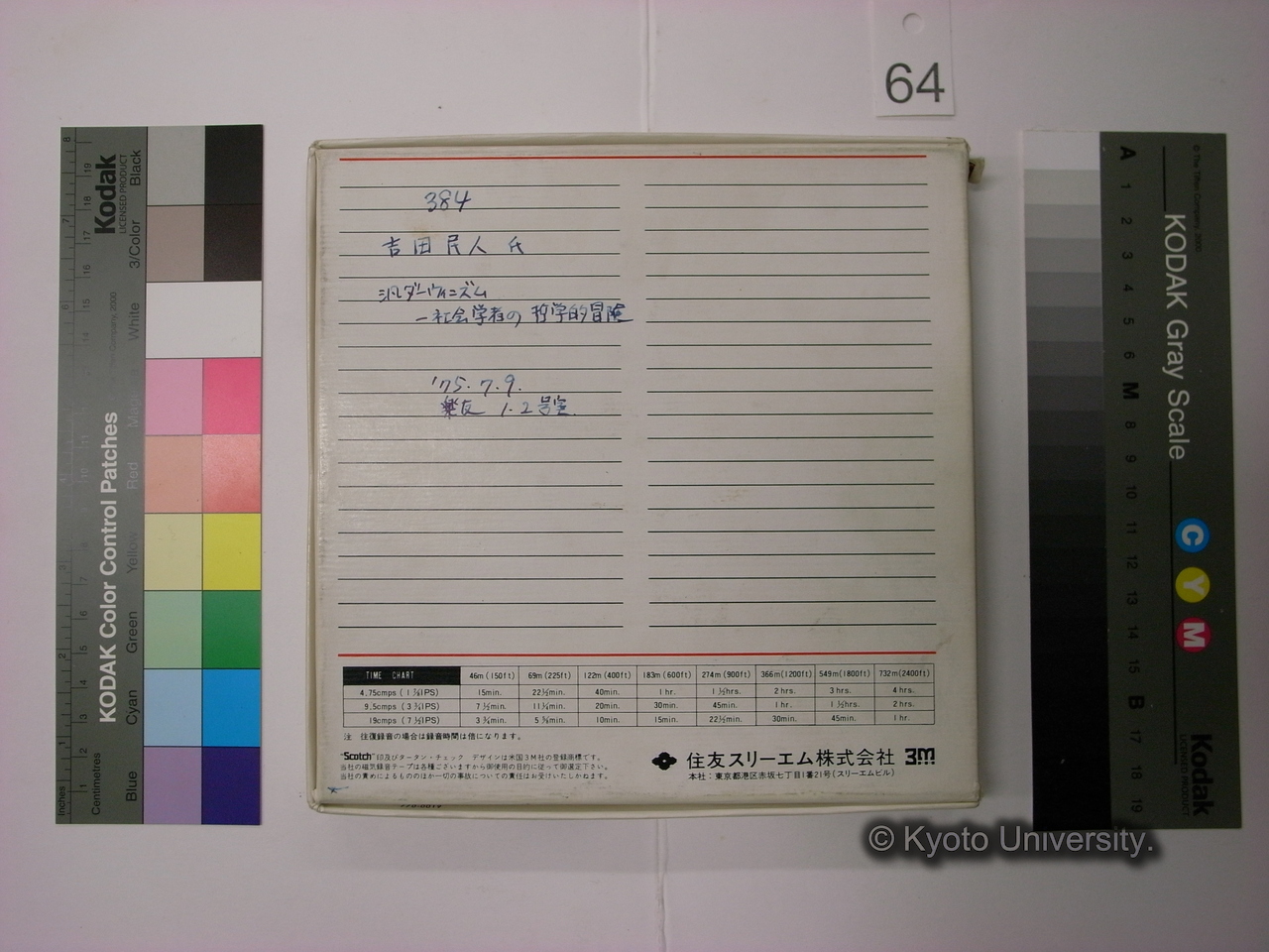[384] 384 / 吉田民人氏 / 汎ダーウィニズム / 一社会学者の哲学的冒険 / '75.7.9. / 楽友1・2号室 (2)