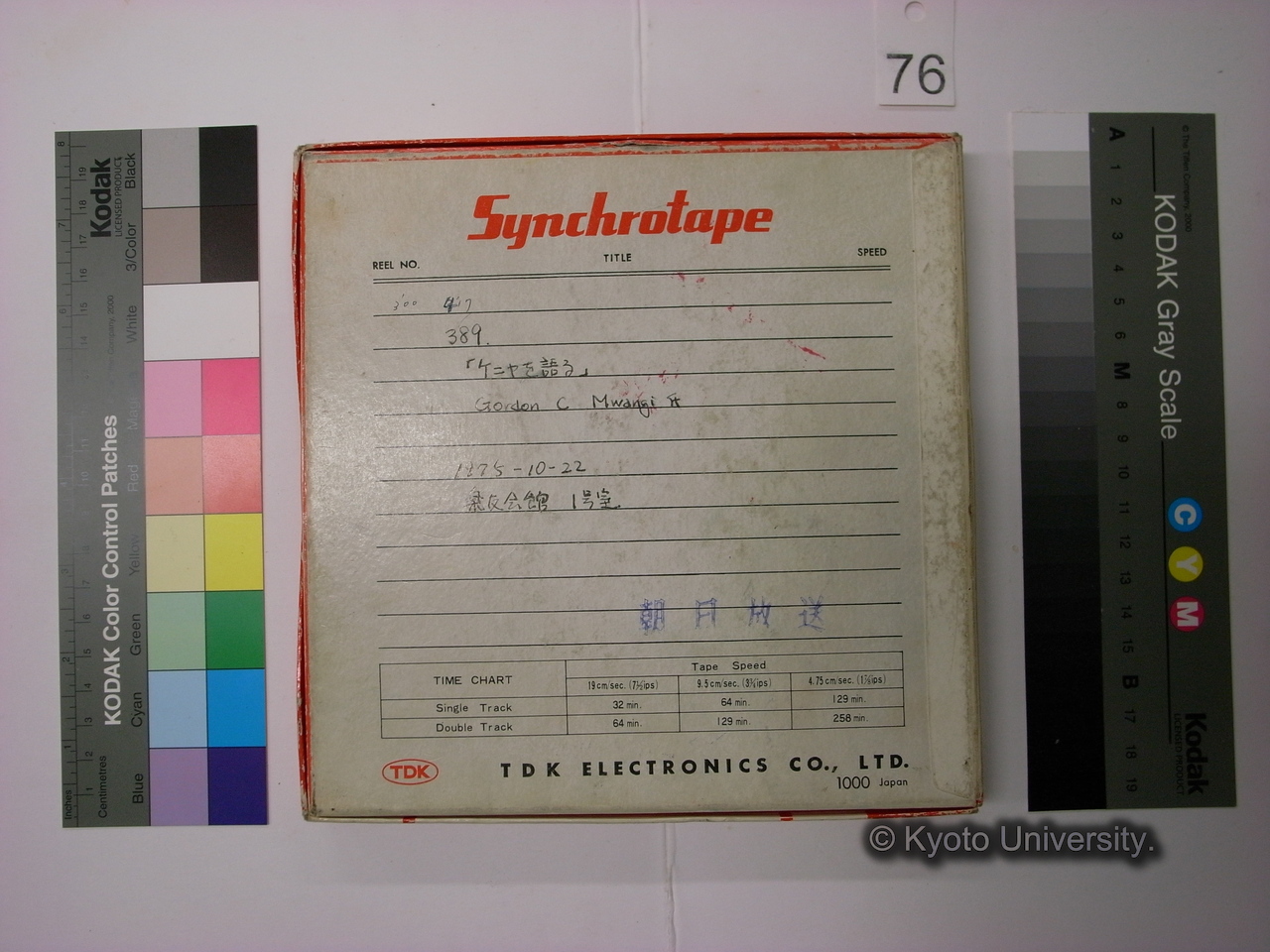 [389] 389.「ケニヤを語る」 Gordon C Mwangi 氏　1975-10-22　楽友会館1号室 (2)