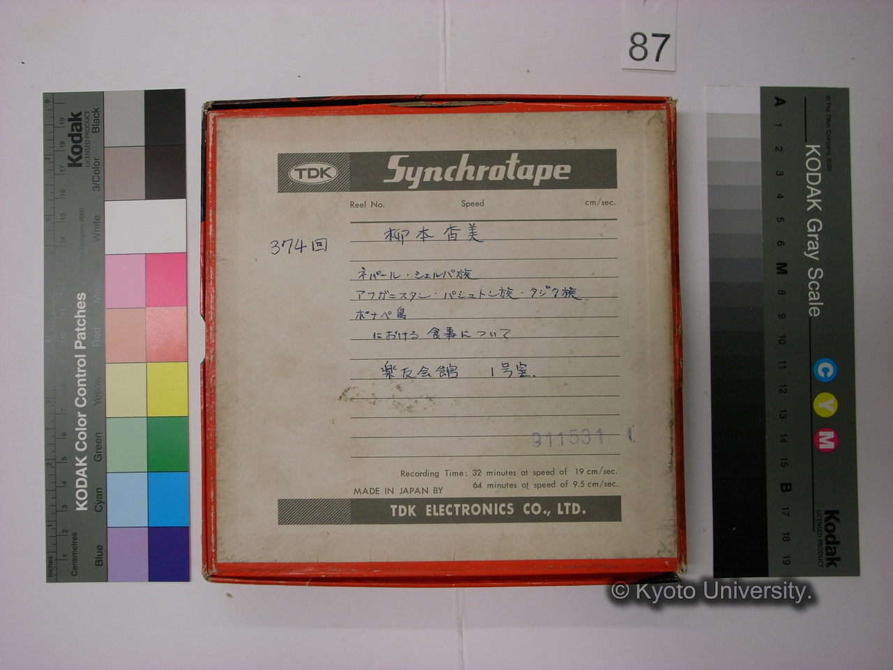 [374] 374回　柳本杳美　ネパール・シェルパ族　アフガニスタン・パシュトン族・タジク族　ポナペ島における食事について　楽友会館1号室 (4)