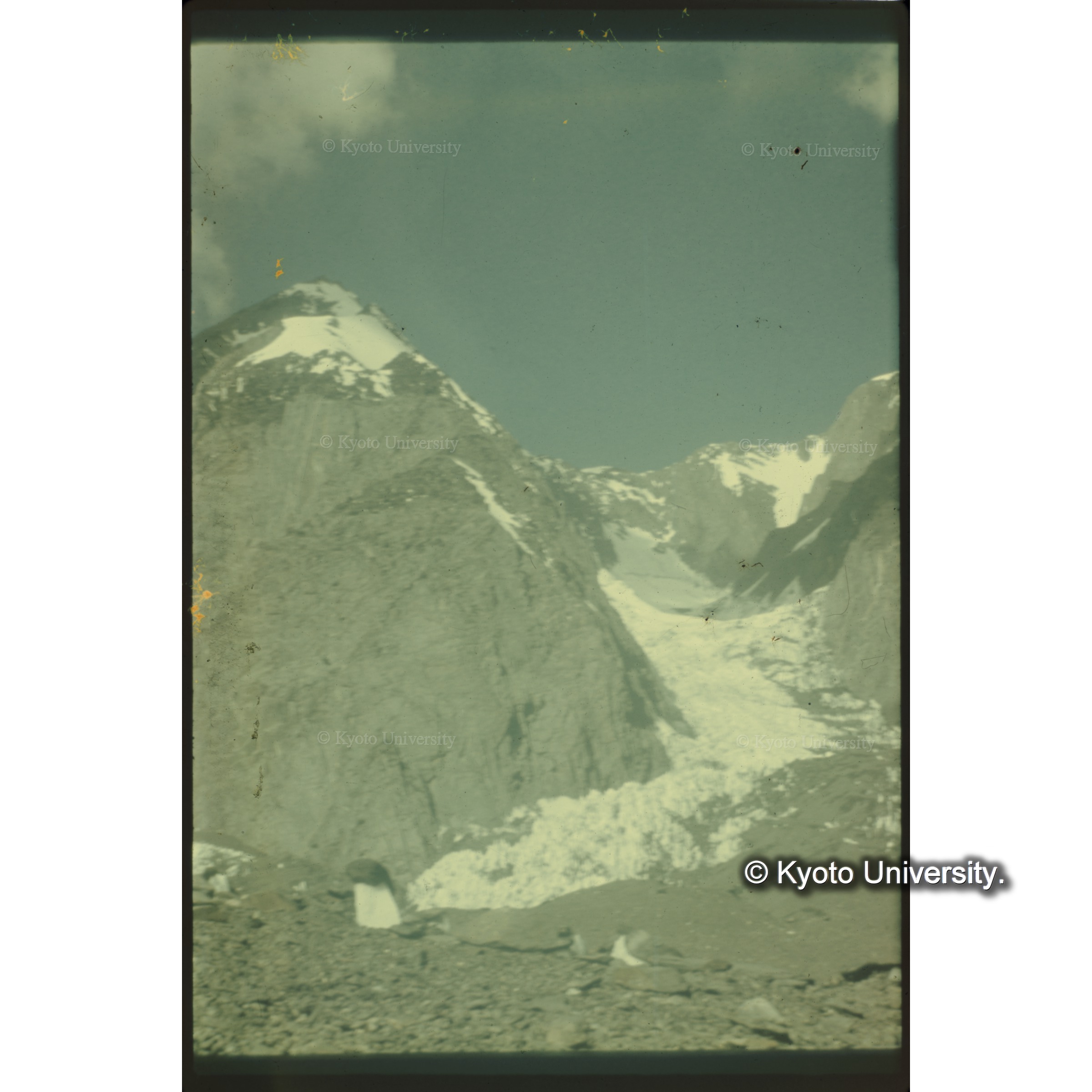 カジデー氷河右岸に注ぐ最初の支流氷河　　Safed　Glacier (1)