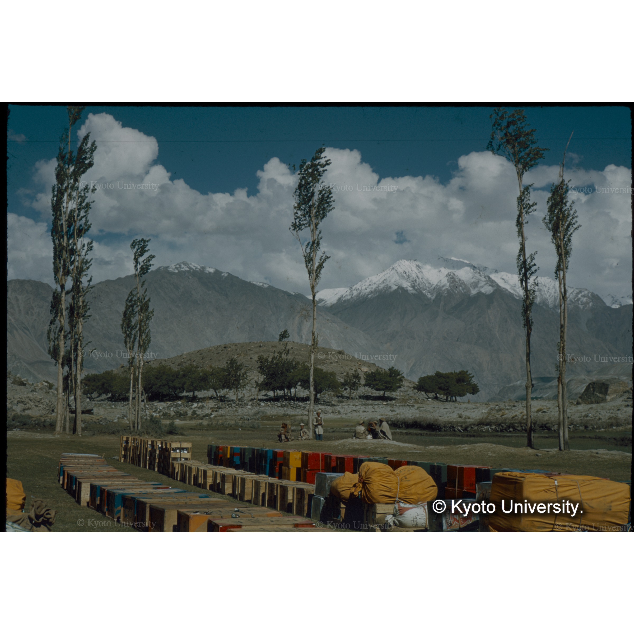 キャラバン用全物資を並べたポログラウンド (1)