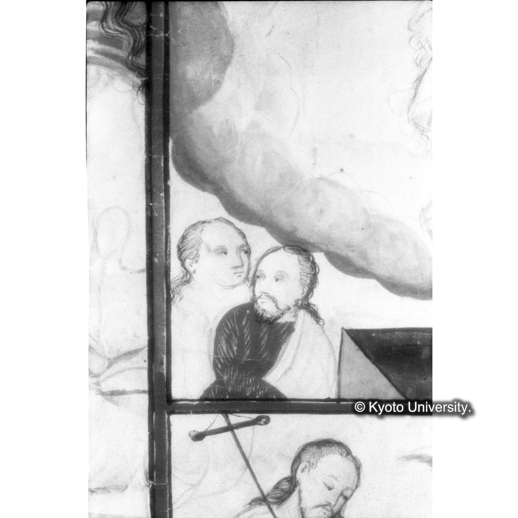 赤外線反射写真（十五玄義第十四図：左下側人物・第十五図：父なる神） (1)