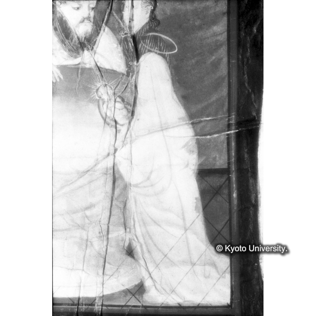 赤外線反射写真（十五玄義第四図：キリスト・マリア） (1)