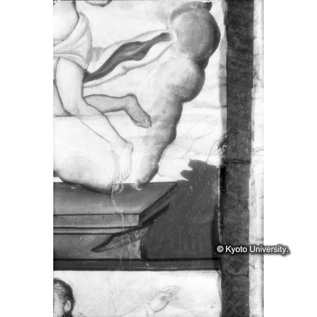 赤外線反射写真（十五玄義第十一図：右下側人物） (1)