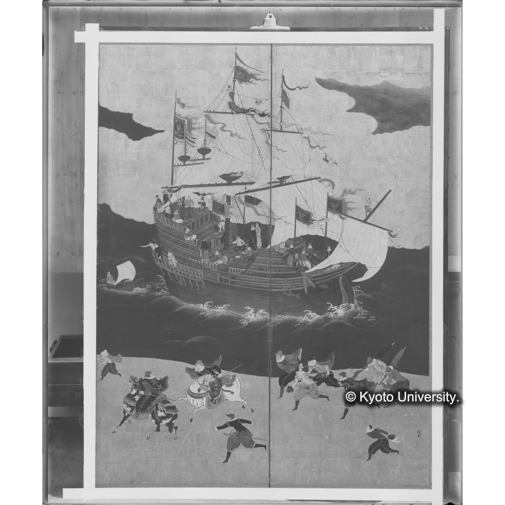 南蛮屏風　左隻（河本重利蔵） (1)