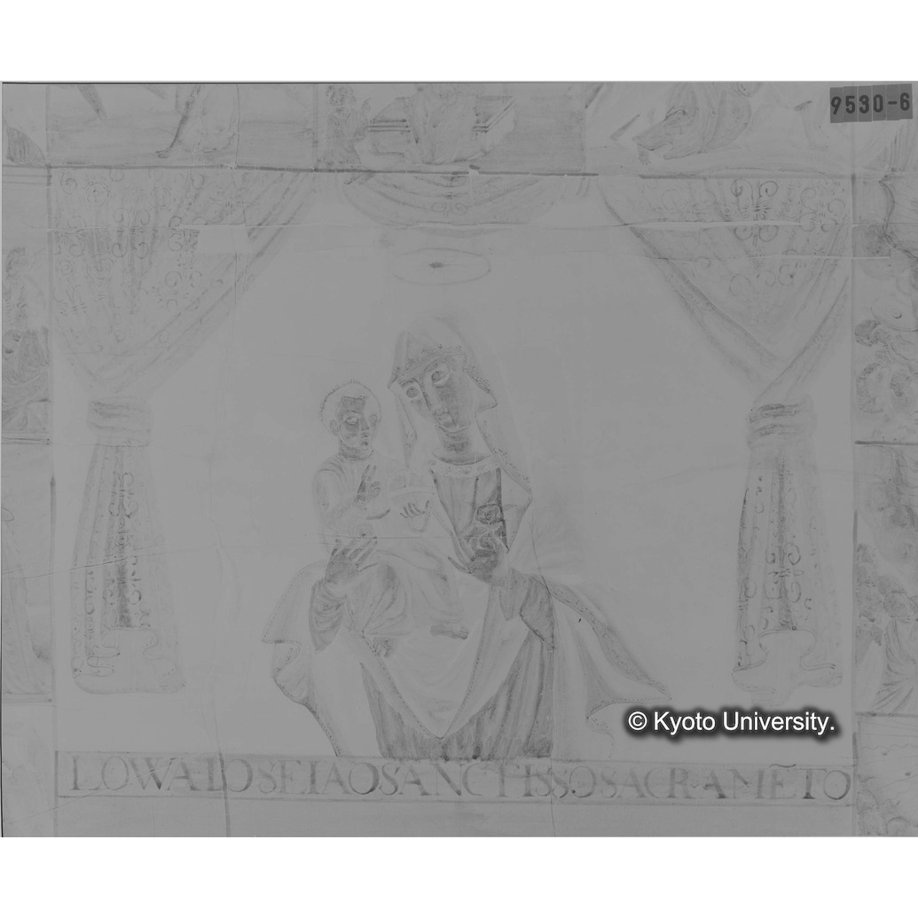 Ｘ線透過写真（中央上段：聖母子） (1)