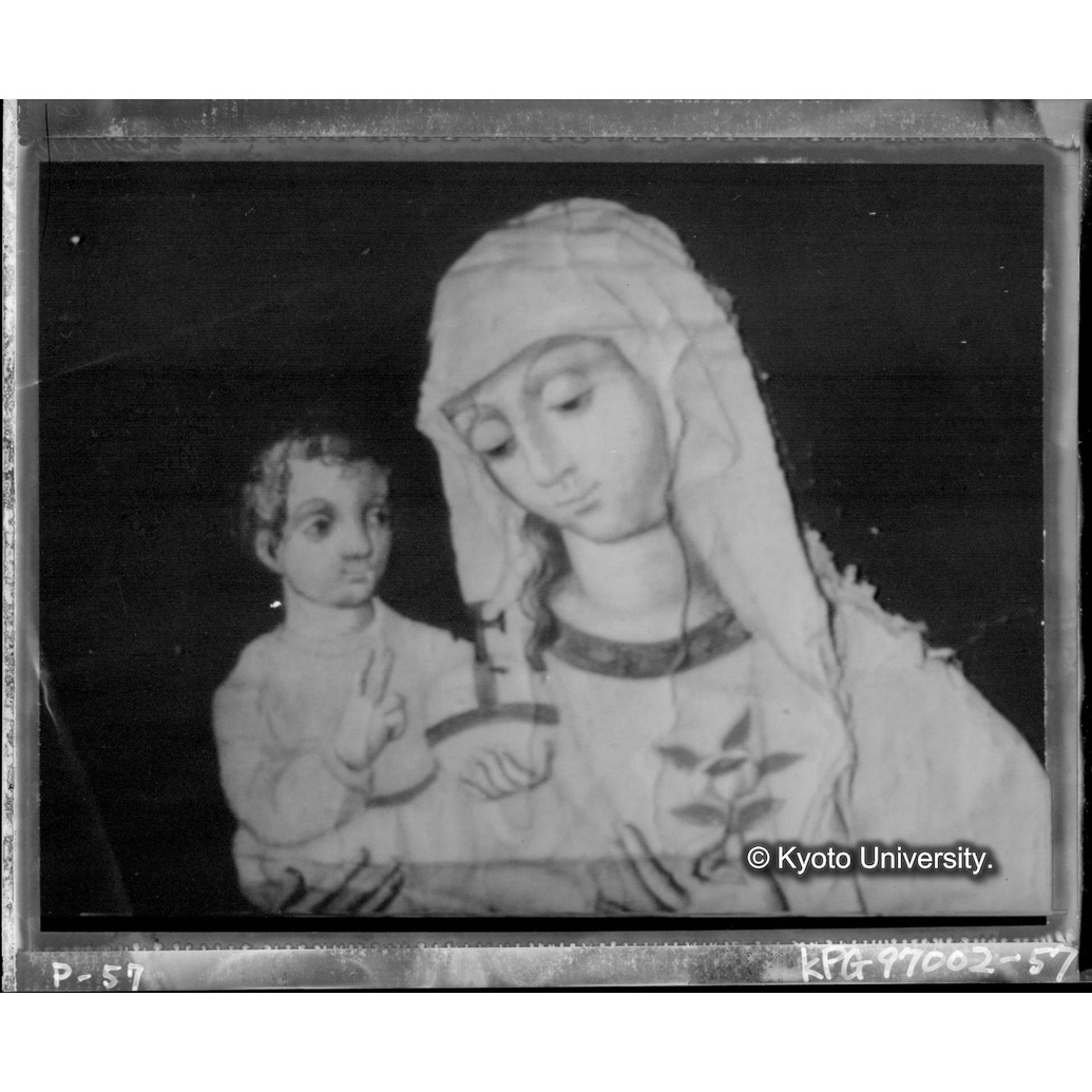 赤外線テレビ撮影画像写真（中央上段：聖母子） (1)