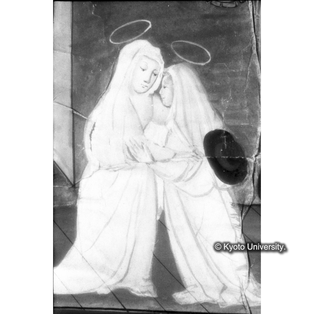 赤外線反射写真（十五玄義第二図：マリア・中央人物） (1)