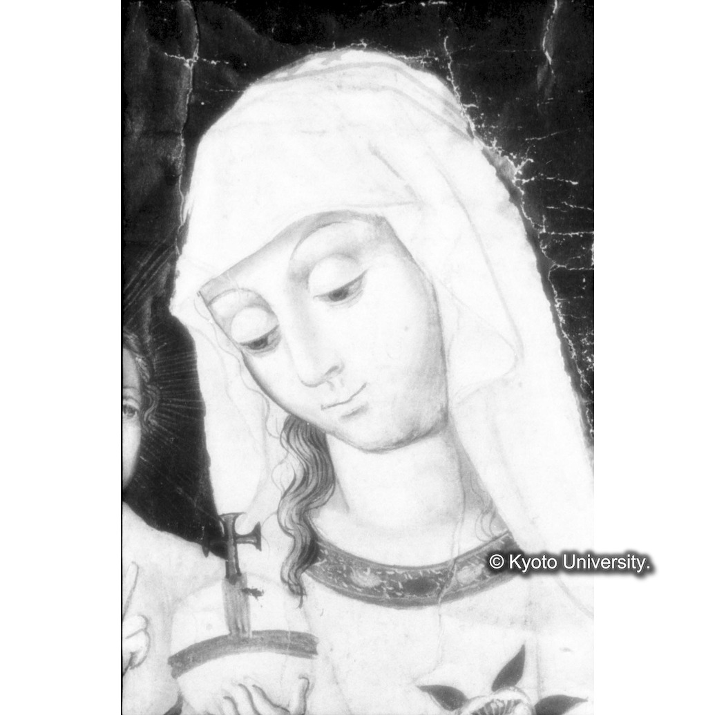 赤外線反射写真（中央上段：マリア） (1)