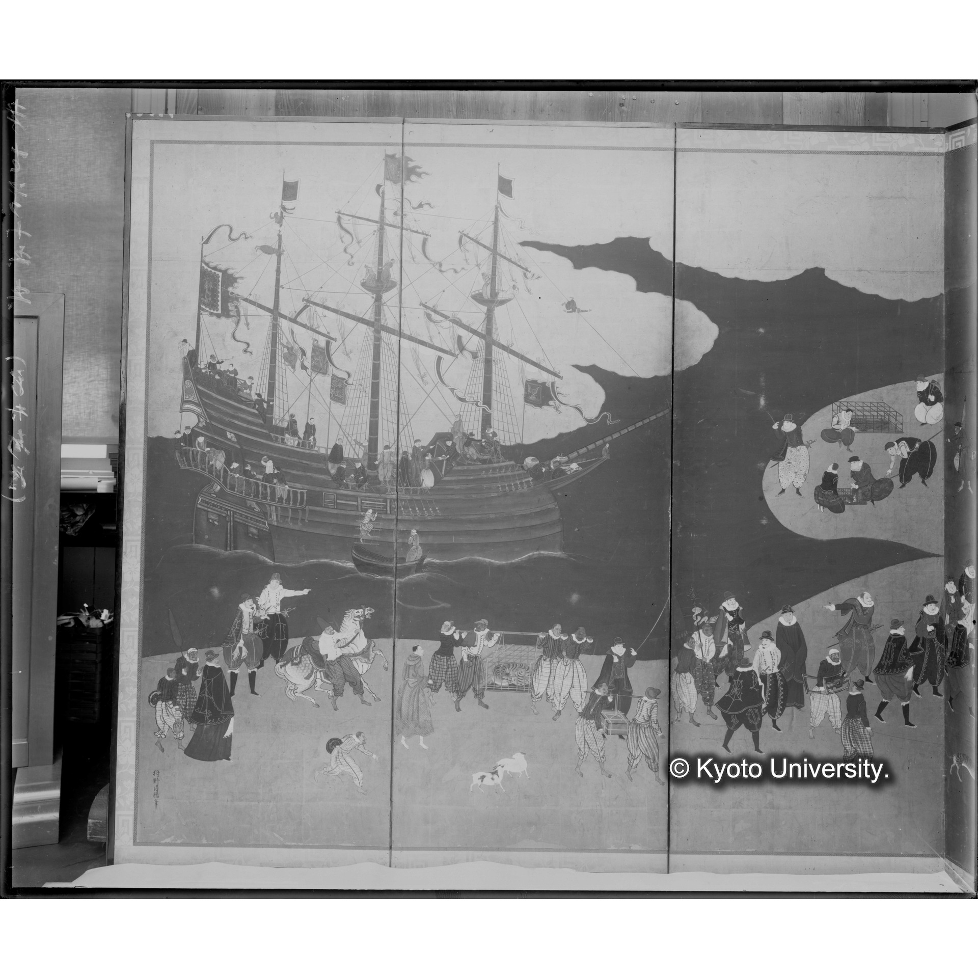 南蛮屏風　右隻（河本重利蔵） (1)