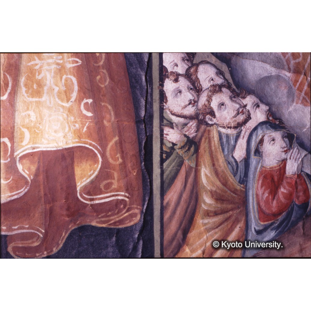 カラー写真（中央上段：カーテン・十五玄義第十二図：左下側人物） (1)