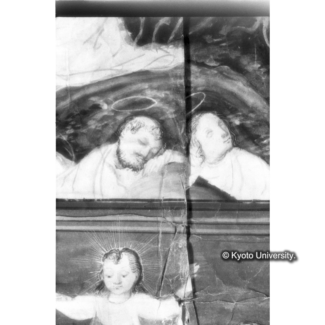 赤外線反射写真（十五玄義第五図：キリスト・第六図：中央・右下側人物） (1)