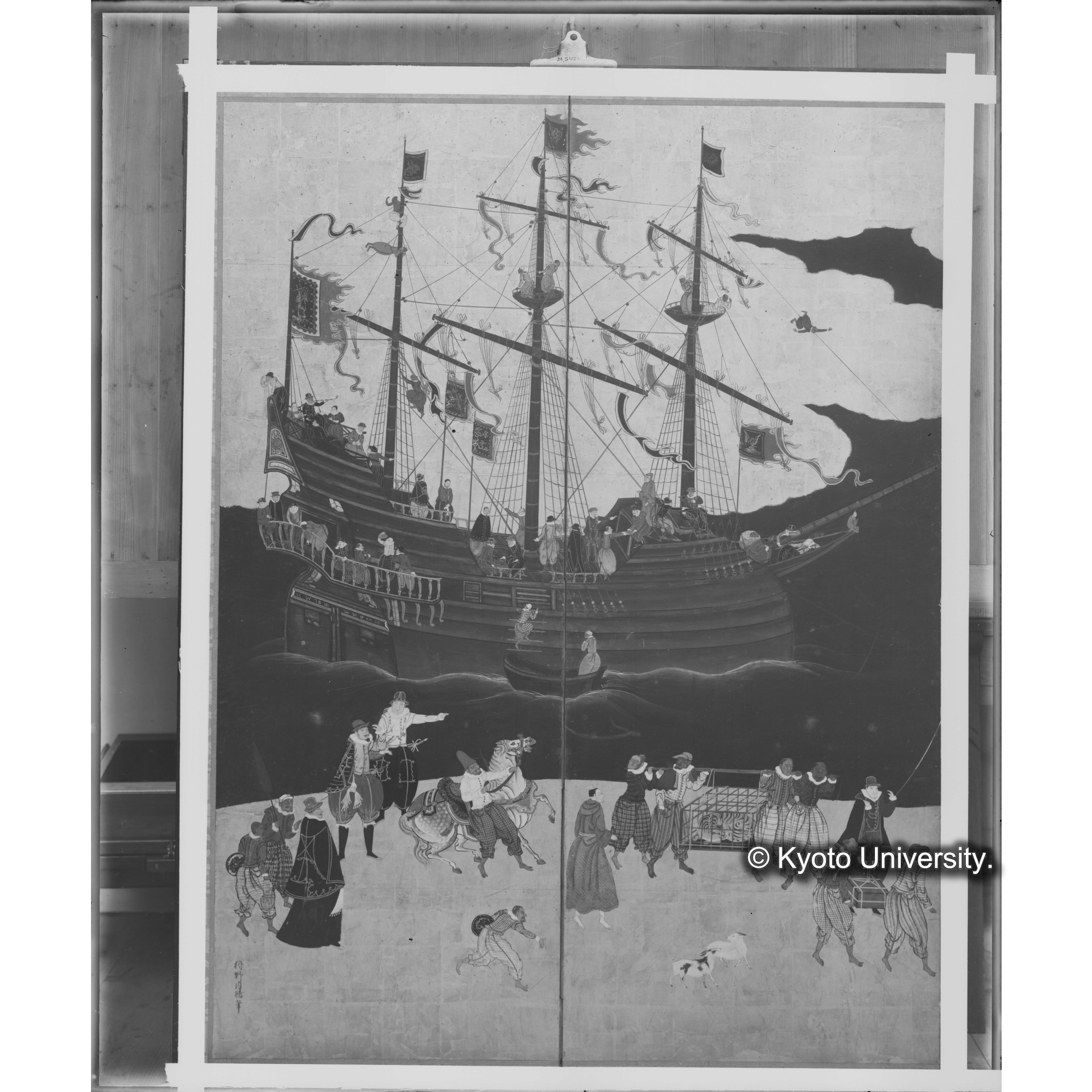 南蛮屏風　右隻（河本重利蔵） (1)