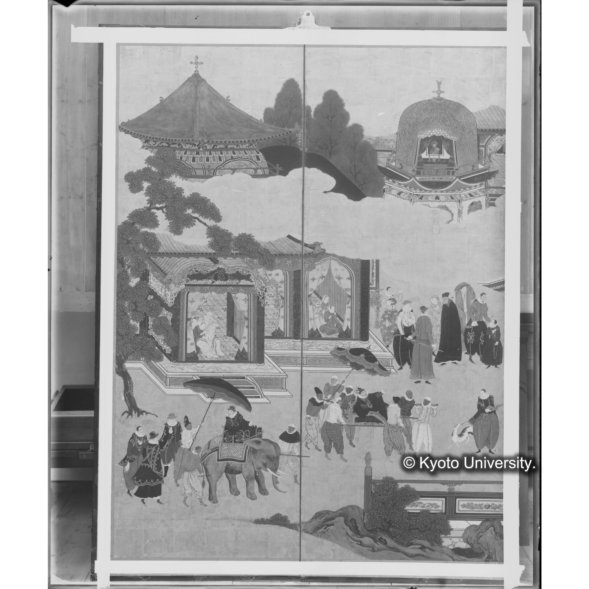 南蛮屏風　左隻（河本重利蔵） (1)